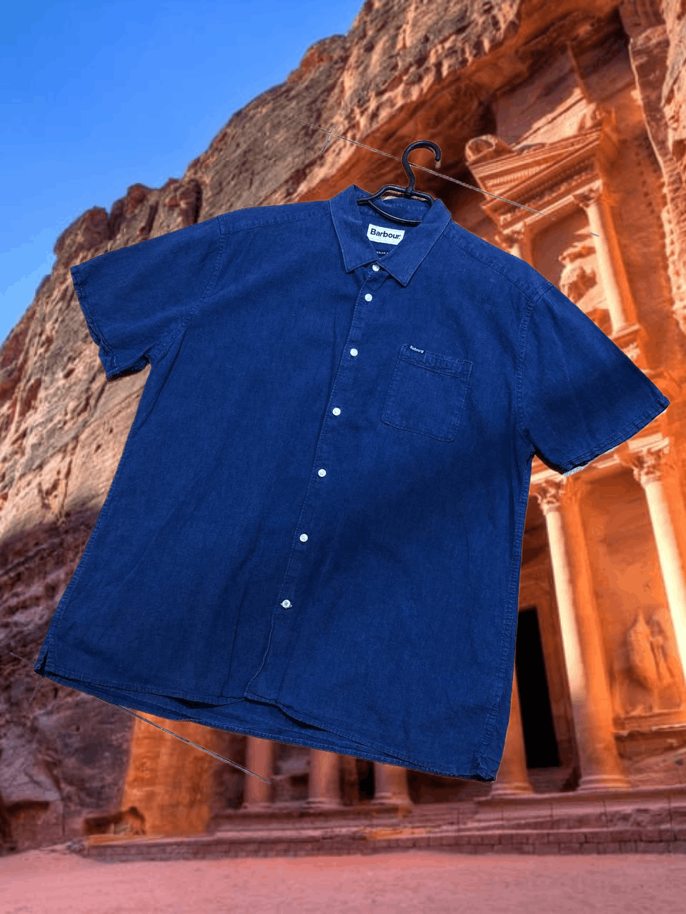 Barbour luxury shirt Barbour blue Vintage streetwear Y2K Size US XL / EU 56 / 4 - 1 Thumbnail