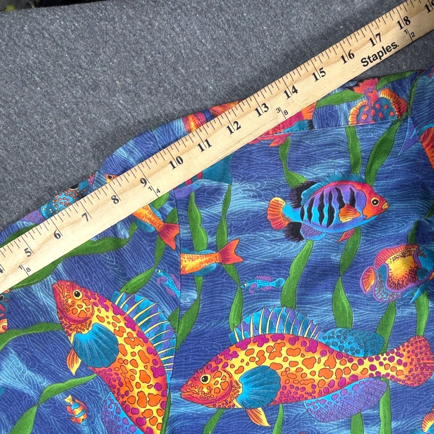 Paradise Found VTG Paradise Found Hawaiian Shirt Men XL Blue Marine Fish Print Aloha Made in USA Short Sleeve Button-Up 3/4 Sleeve? Size US XL / EU 56 / 4 - 6 Thumbnail