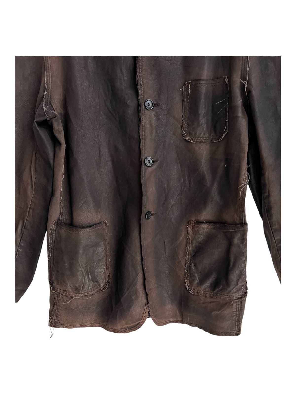 Comme des Garcons AW2010 "Anti Fashionista" Distressed Panelled Leather Jacket Size US L / EU 52-54 / 3 - 8 Thumbnail