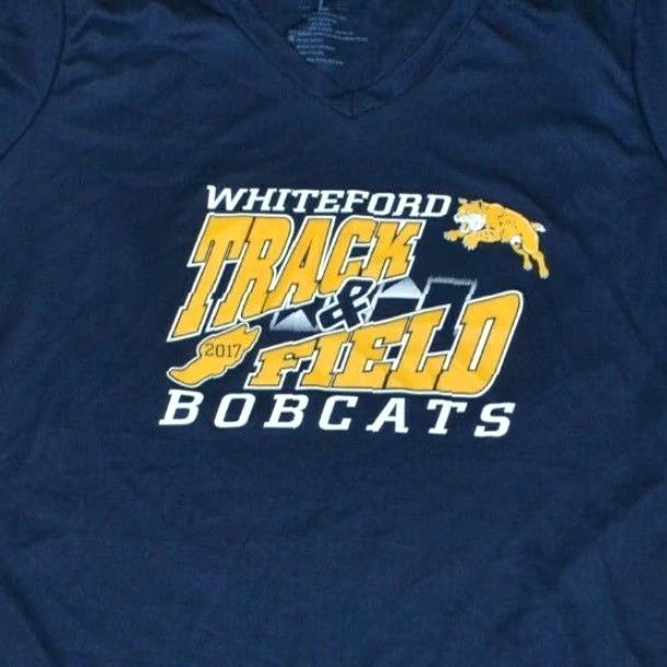 Holloway VINTAGE Womens Whiteford High School Bobcats Track & Field Performance T Shirt Large MI Size L / US 10 / IT 46 - 2 Thumbnail