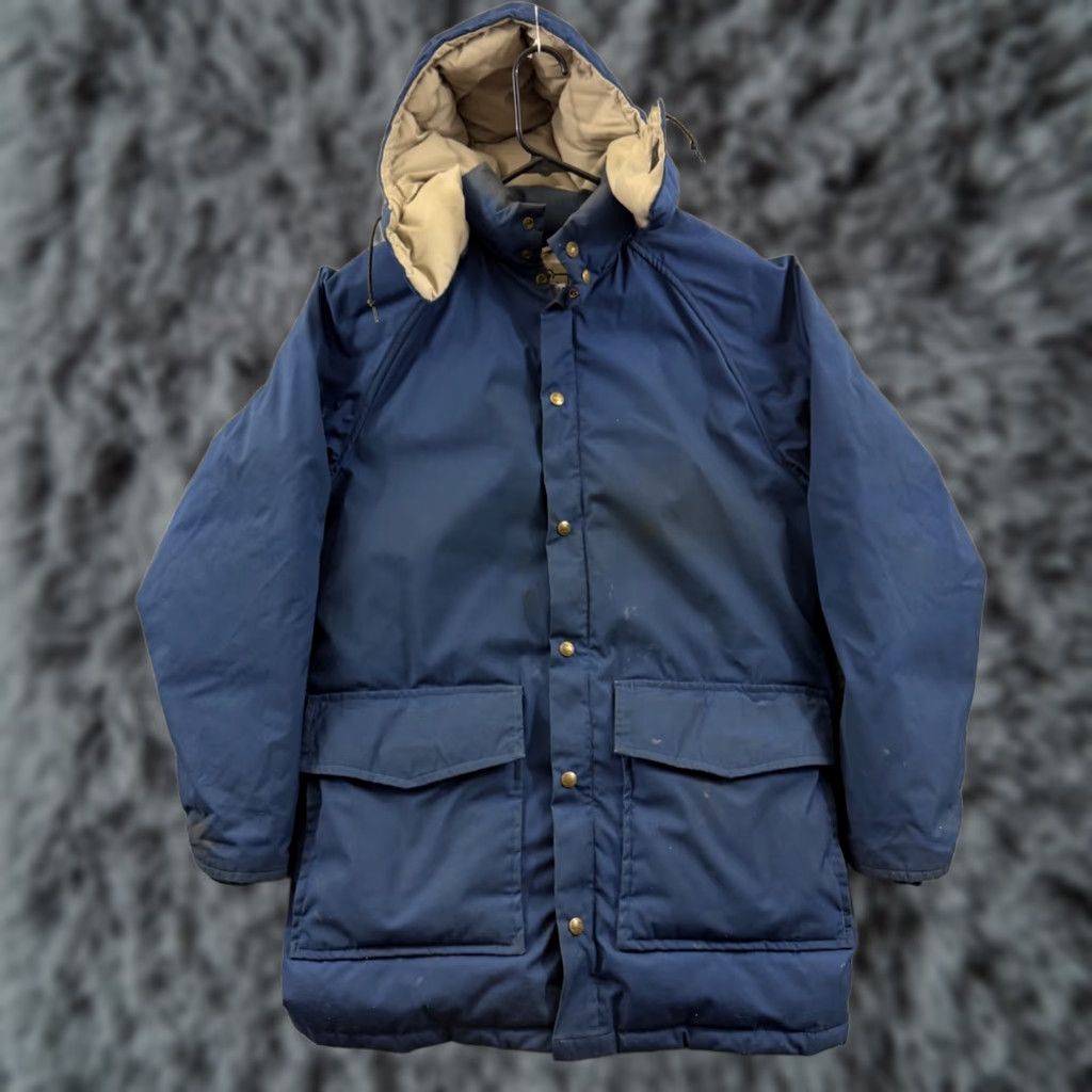 Vintage VINTAGE Woolrich Jacket Mens Small Blue Long Parka Goose Down 80s Hooded Outdoor Size US S / EU 44-46 / 1 - 1 Thumbnail