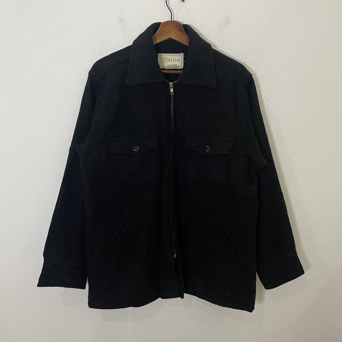 Vintage Vintage 90s Melton Out-wear Jacket Size US L / EU 52-54 / 3 - 1 Thumbnail