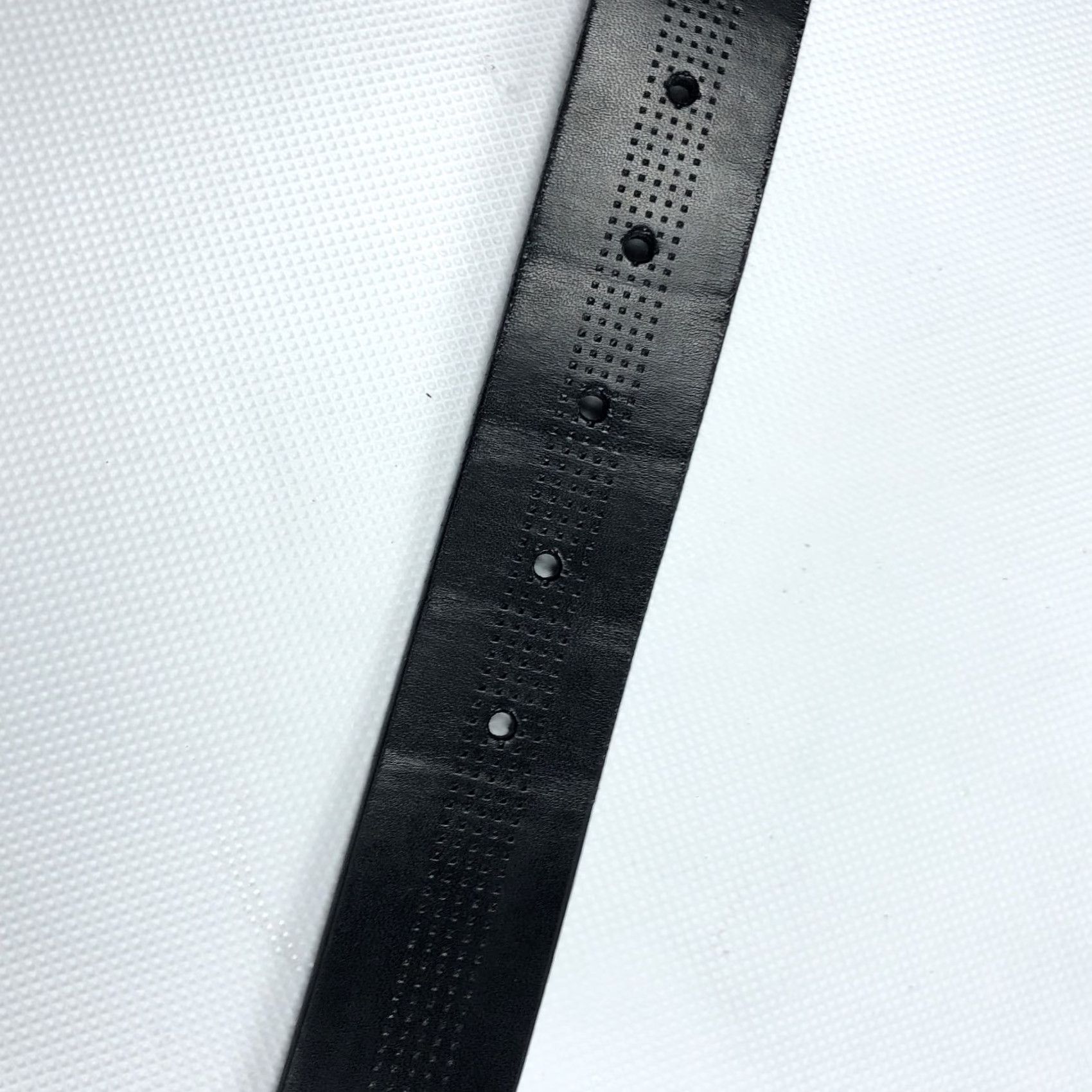 Florsheim Florsheim Belt Reversible Leather Black Brown Silver Buckle Belt Men 32 Perforated Engraved Logo Dress Casual Size 32 - 6 Thumbnail