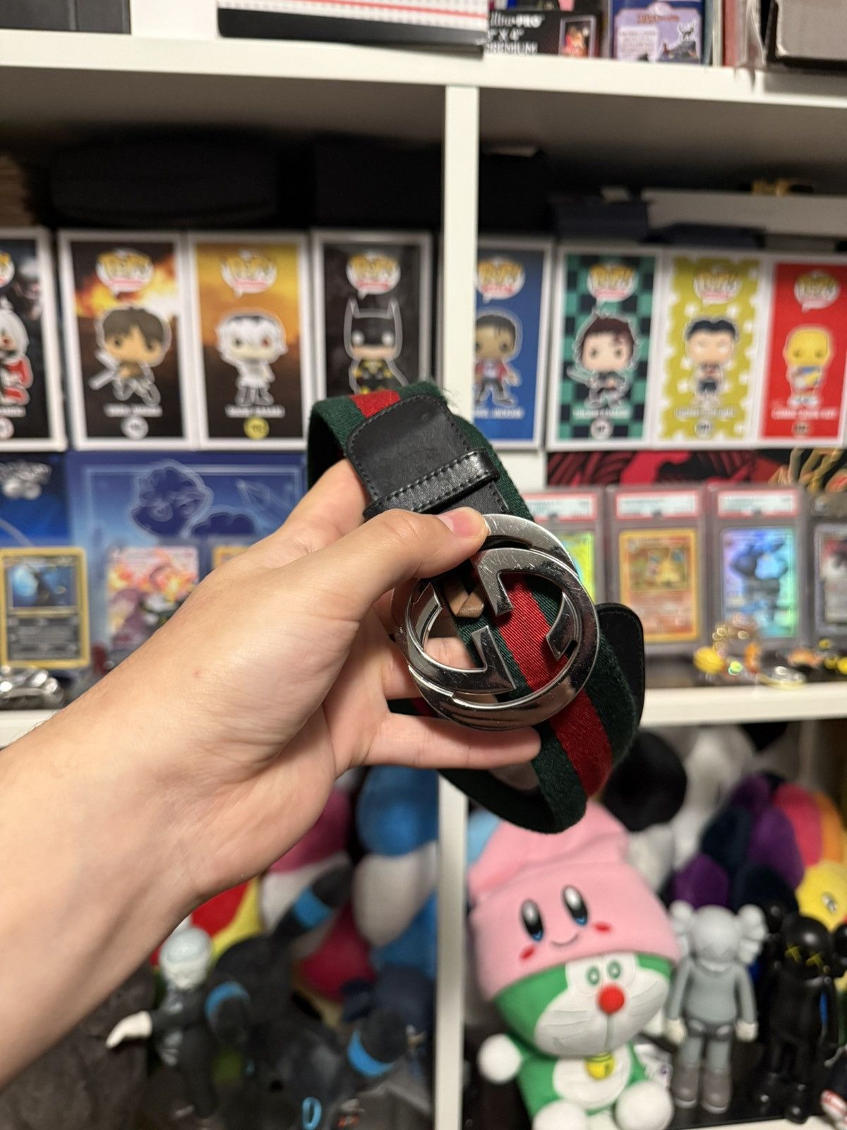 Gucci Gucci Red Green Belt Size 32 - 7 Thumbnail