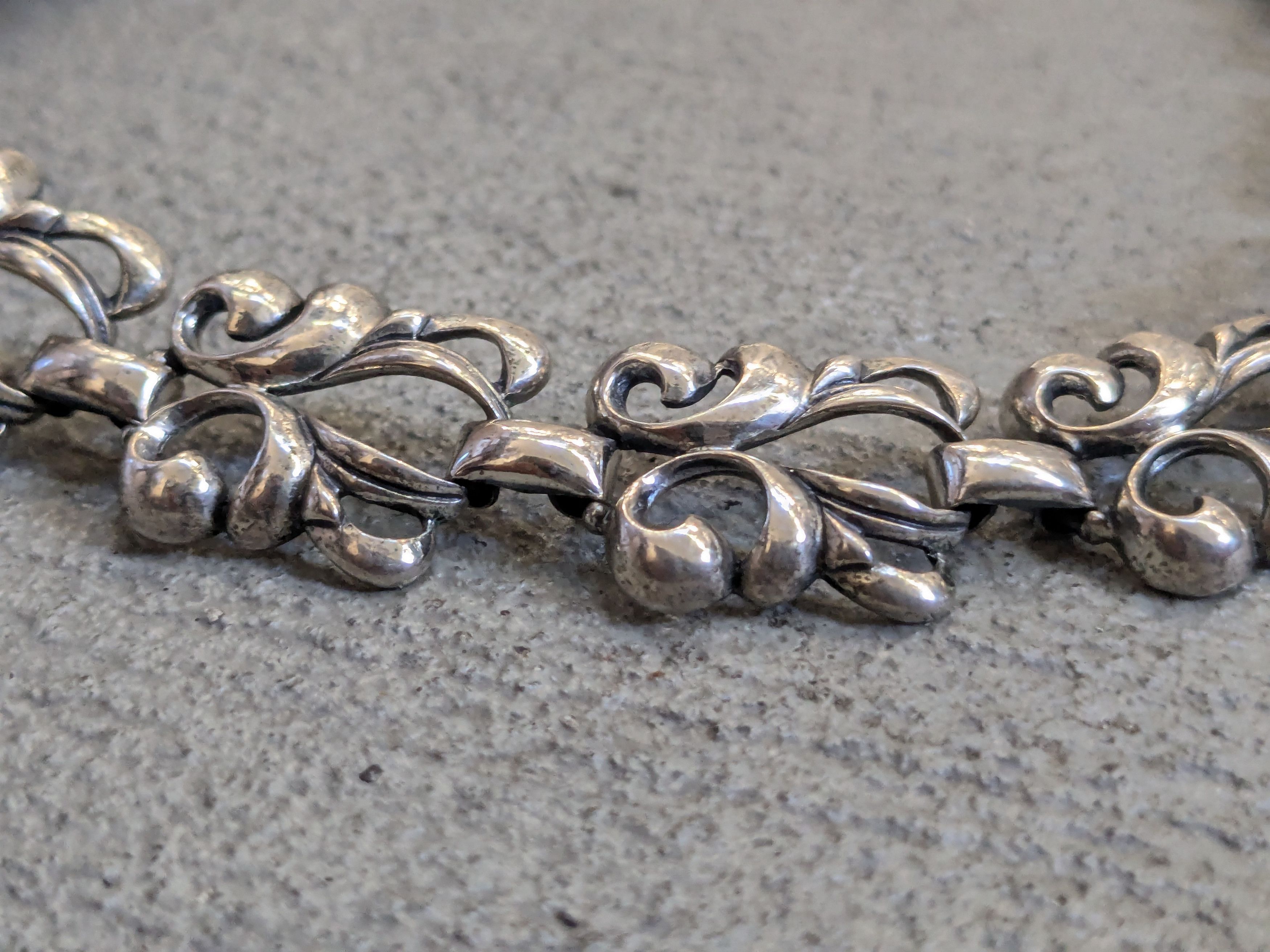 Sterling Silver Sterling Silver Danecraft Necklace Floral Fleur de Lis 15.5" Size ONE SIZE - 9 Thumbnail