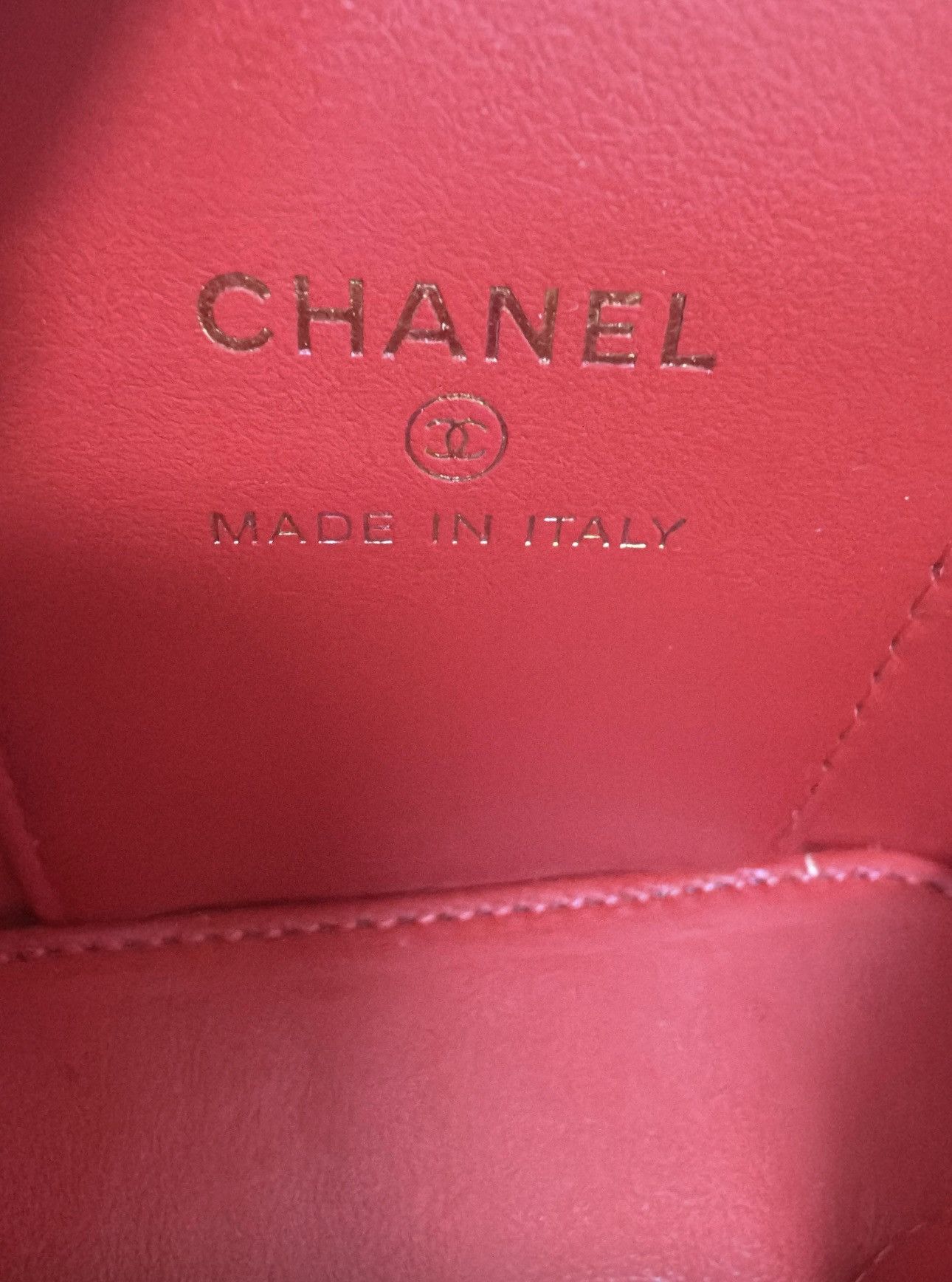 Chanel CHANEL Caviar Quilted Mini Vanity Case With Chain Red Size ONE SIZE - 10 Thumbnail