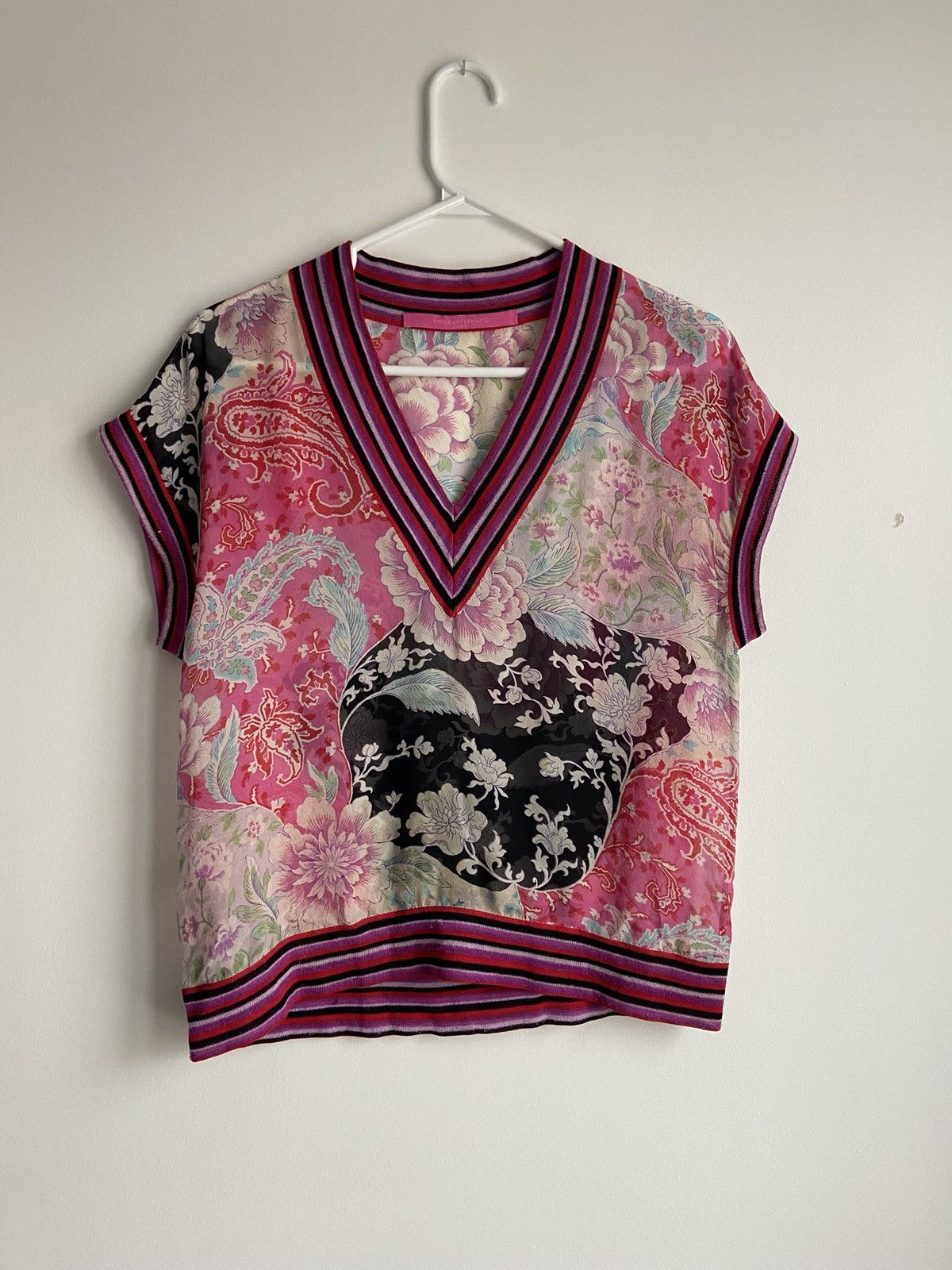 Emanuel Ungaro Emanuel Ungaro Silk Paisley Top Size S / US 4 / IT 40 - 1 Thumbnail