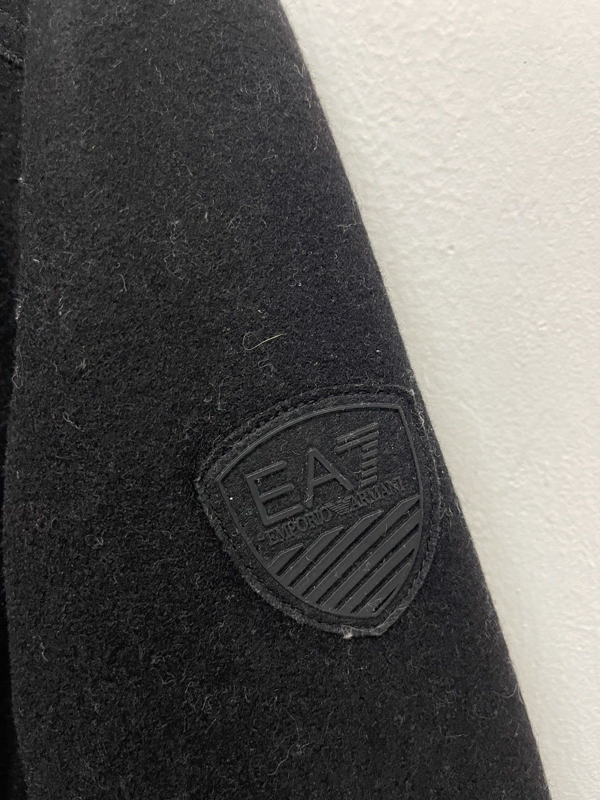 Emporio Armani Vintage Black Emporio Armani Wool Zipper Design Size US L / EU 52-54 / 3 - 3 Thumbnail