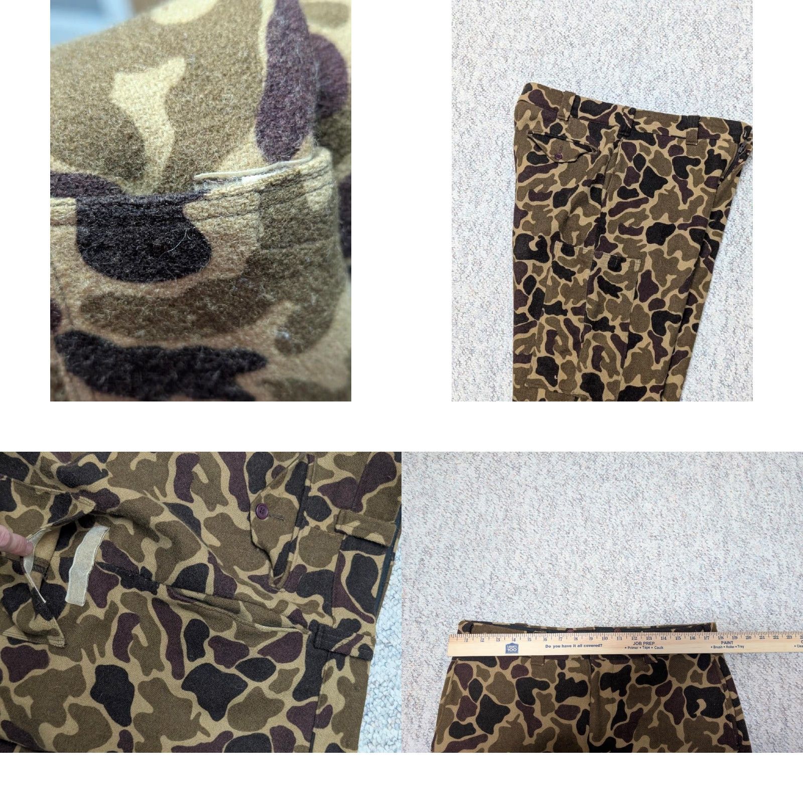 Vintage VINTAGE Woolrich Pants Hunting Men's Wool Cargo Camouflage USA Made 36x30 Brown 36x30 Wool Rugged Woolrich Hunting Pants Mens Camouflage USA Made 90s Size US 36 / EU 52 - 8 Thumbnail