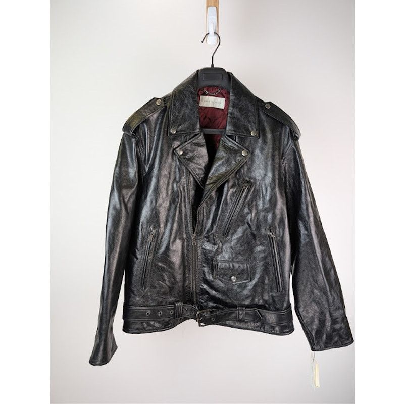 Dries Van Noten o1rshd1 Vintage Lodz Leather Biker Jacket in Black Size US M / EU 48-50 / 2 - 3 Thumbnail