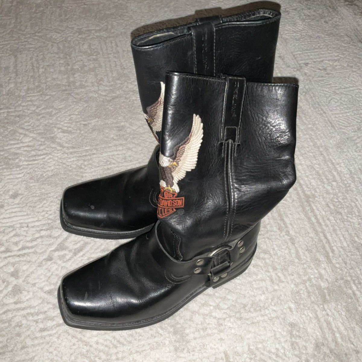 Harley Davidson Harley Davidson Leather Squared Toe Boots Mens size 7.5 Size US 7.5 / EU 40-41 - 1 Thumbnail