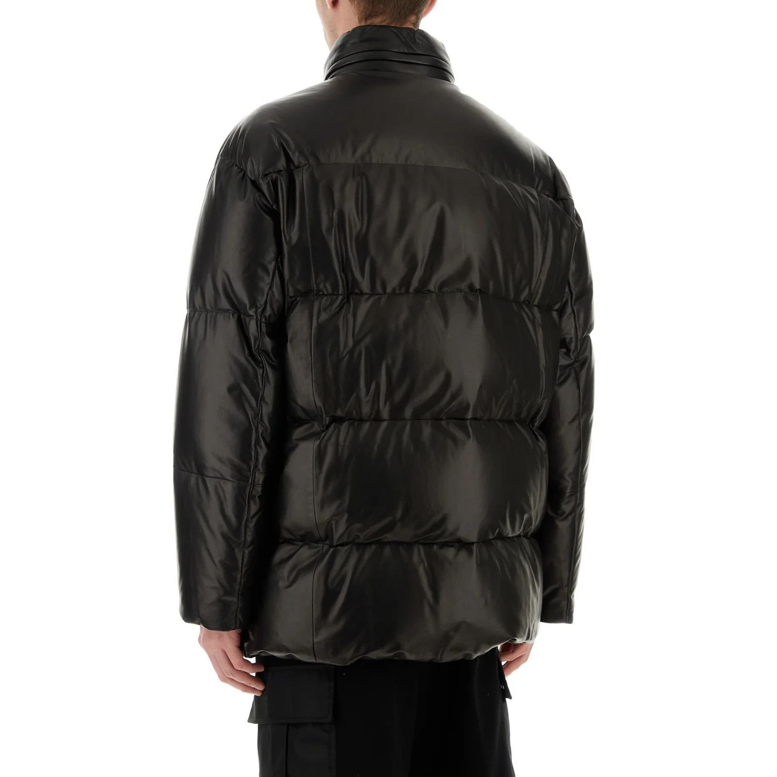 Prada PRADA Black Leather Down Jacket New & Authentic (Men's size: Size US L / EU 52-54 / 3 - 4 Thumbnail