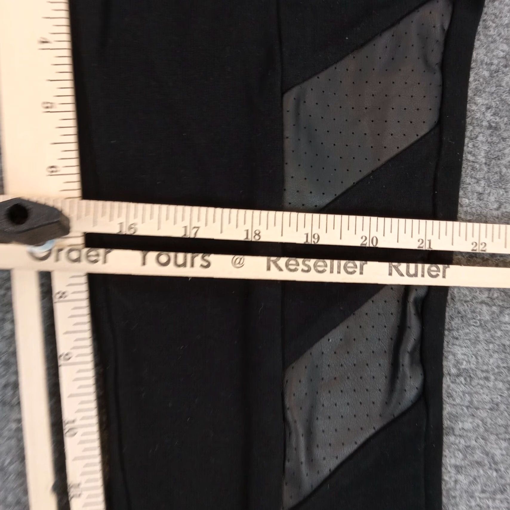 Vintage Boom Boom Leggings Womens Medium Black Running Causal Yoga Stretch Elastic Waist Size 32" / US 10 / IT 46 - 4 Thumbnail
