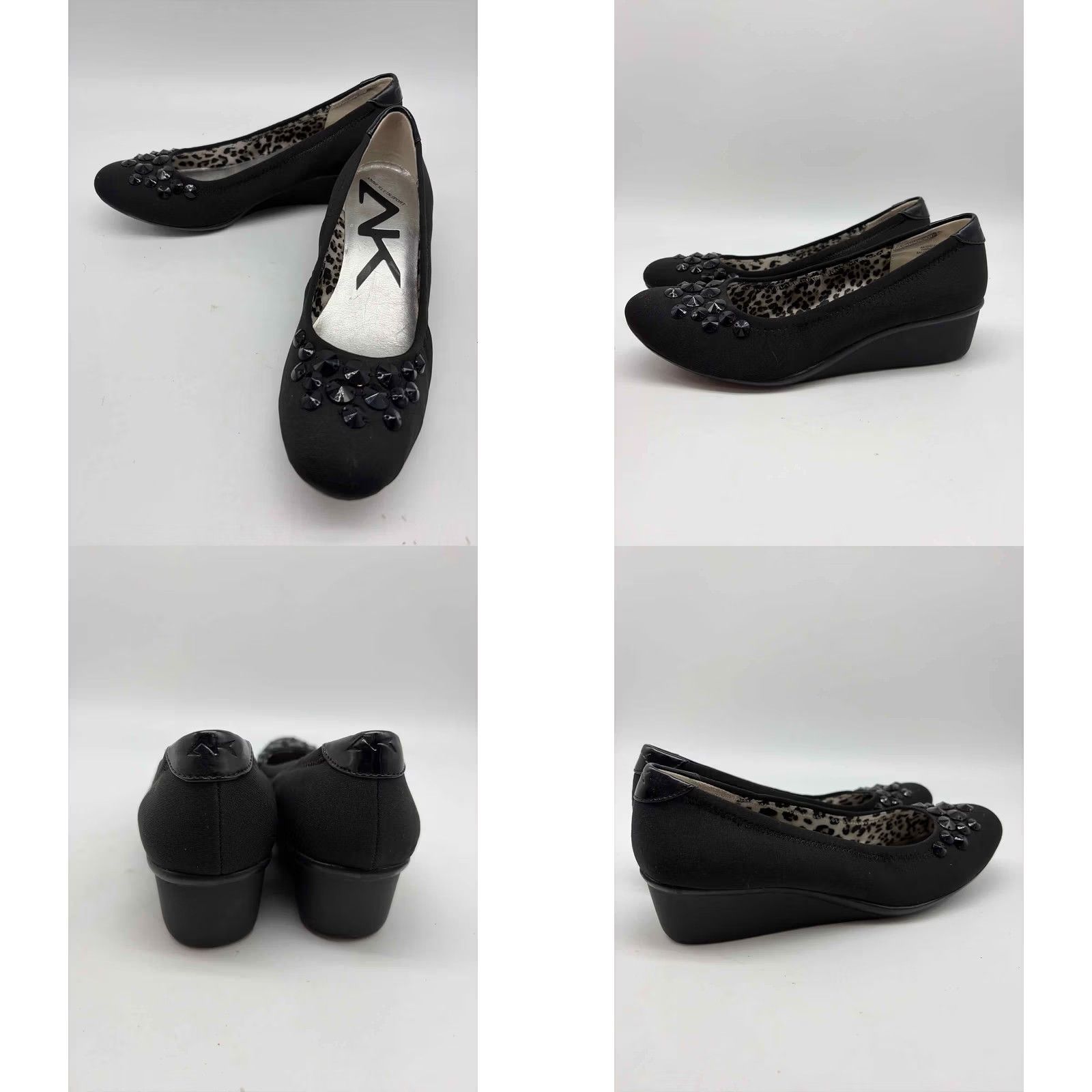 Anne Klein Anne Klein Black Size 7.5 Wedge Heels Size US 8 / IT 38 - 8 Thumbnail