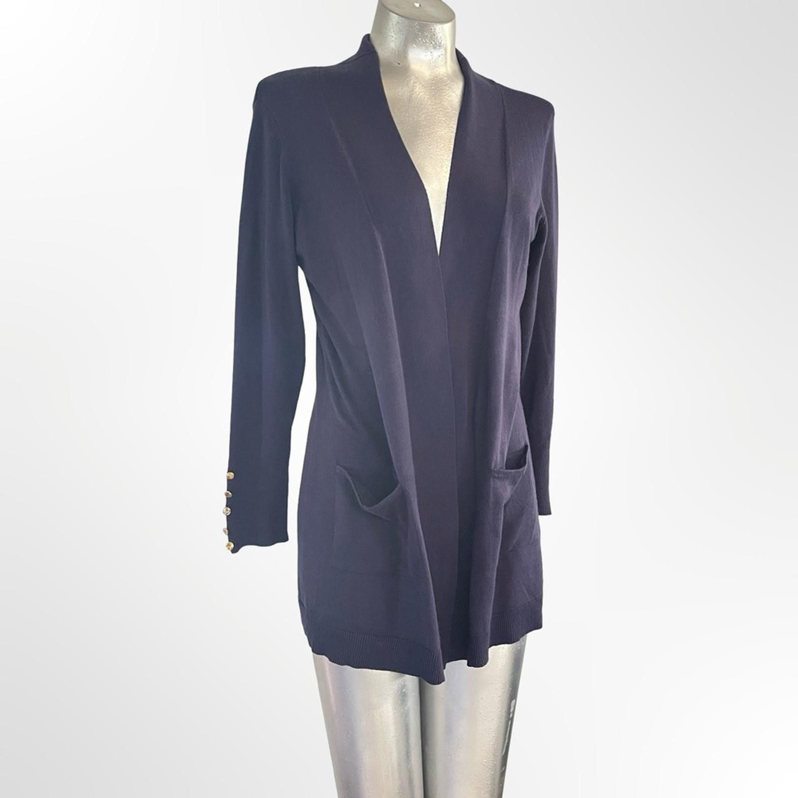 Other Women's Dark Navy Open-Front Cardigan in size S Size S / US 4 / IT 40 - 4 Thumbnail