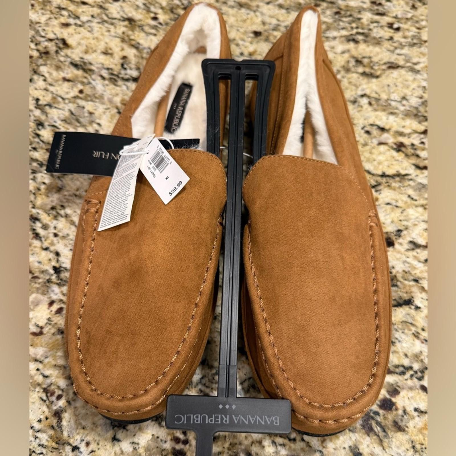 Other Banana Republic Factory tan faux leather fur slipper XL Size US 7.5 / IT 37.5 - 1 Thumbnail