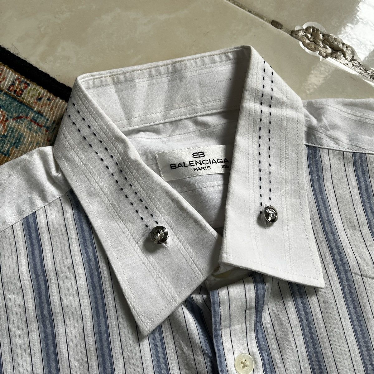 Balenciaga Vintage Balenciaga button shirt Size US XL / EU 56 / 4 - 5 Thumbnail