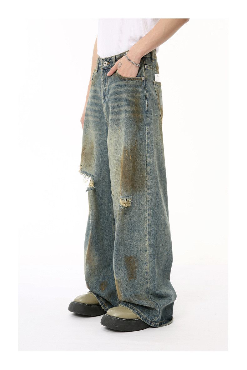 Japanese Brand × Jean Vintage distressed washed ripped jeans Size US 32 / EU 48 - 4 Thumbnail
