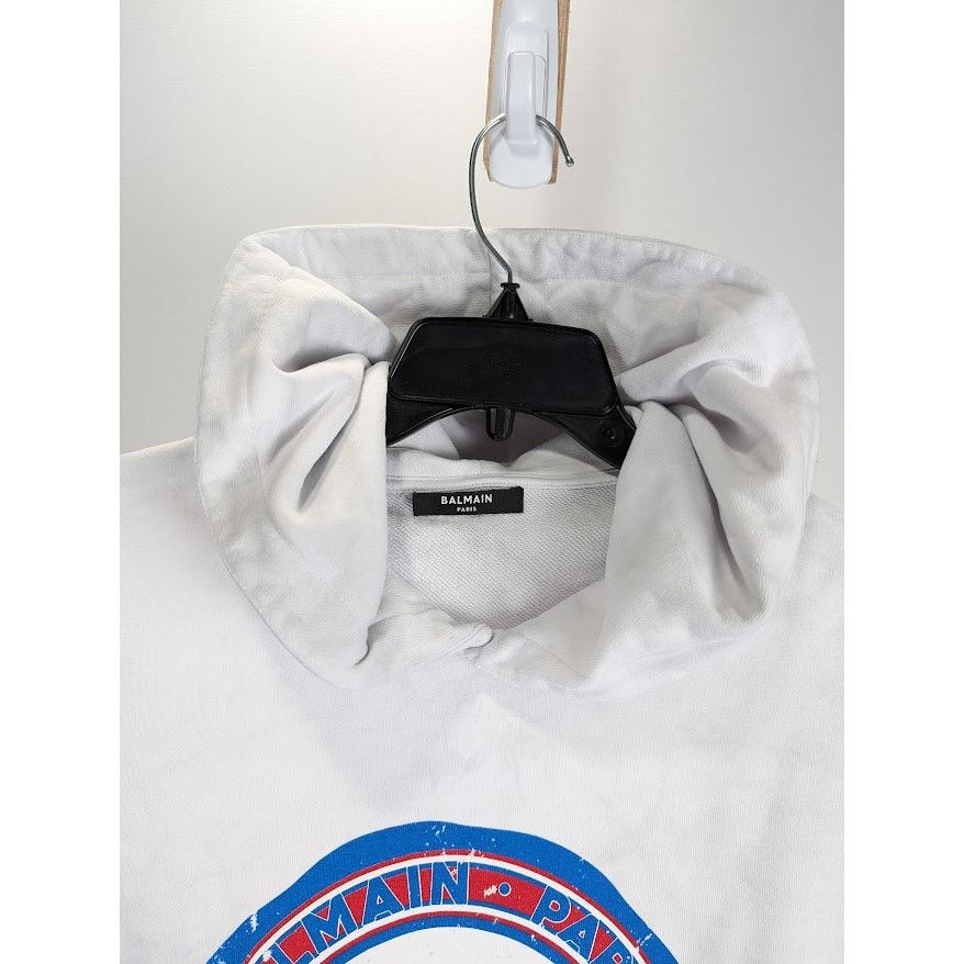Balmain o1rshd1 Pullover Hoodie with airplane Print in White Size US M / EU 48-50 / 2 - 3 Thumbnail