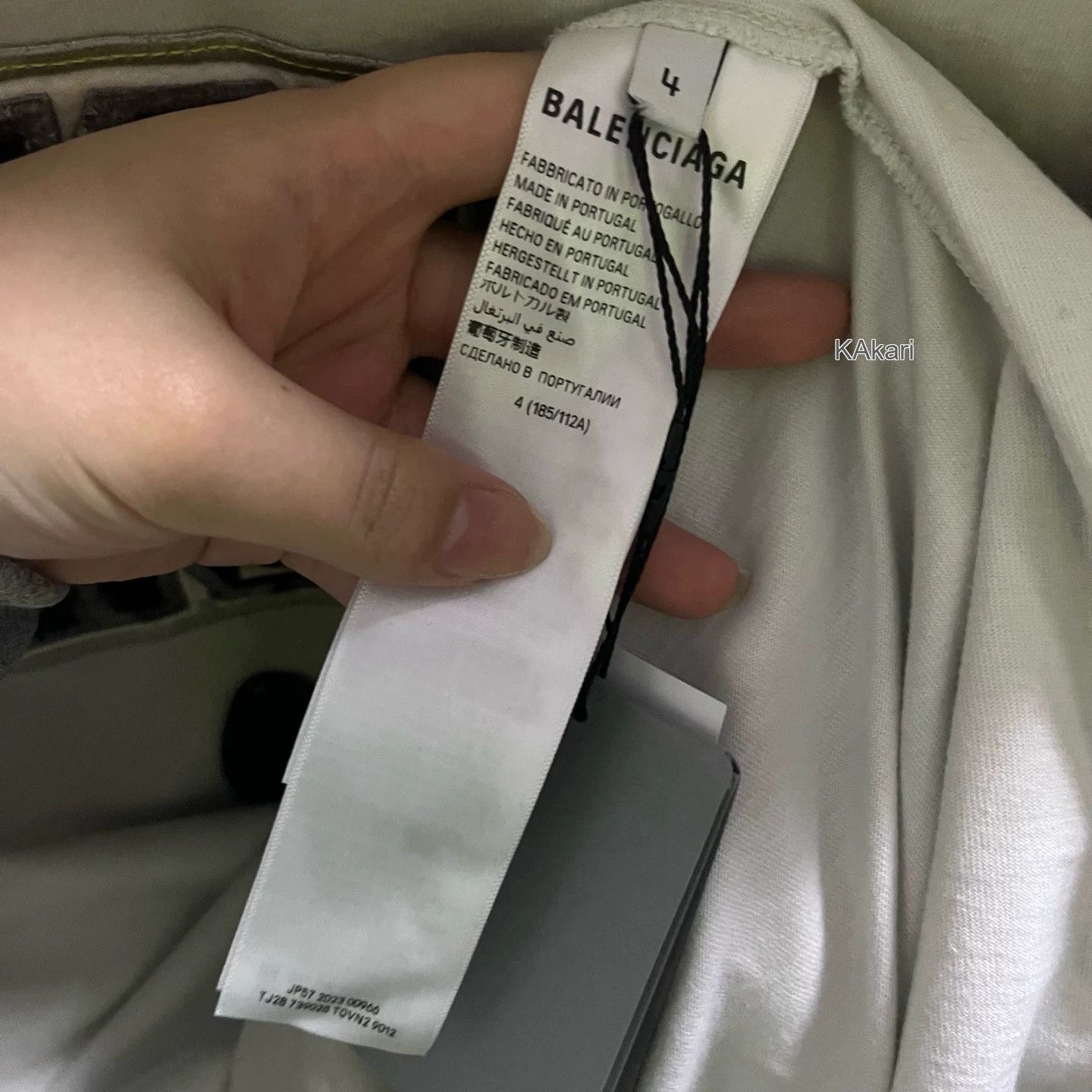 Balenciaga Balenciaga Beige Letter Embroidery T-Shirt Size US M / EU 48-50 / 2 - 5 Thumbnail