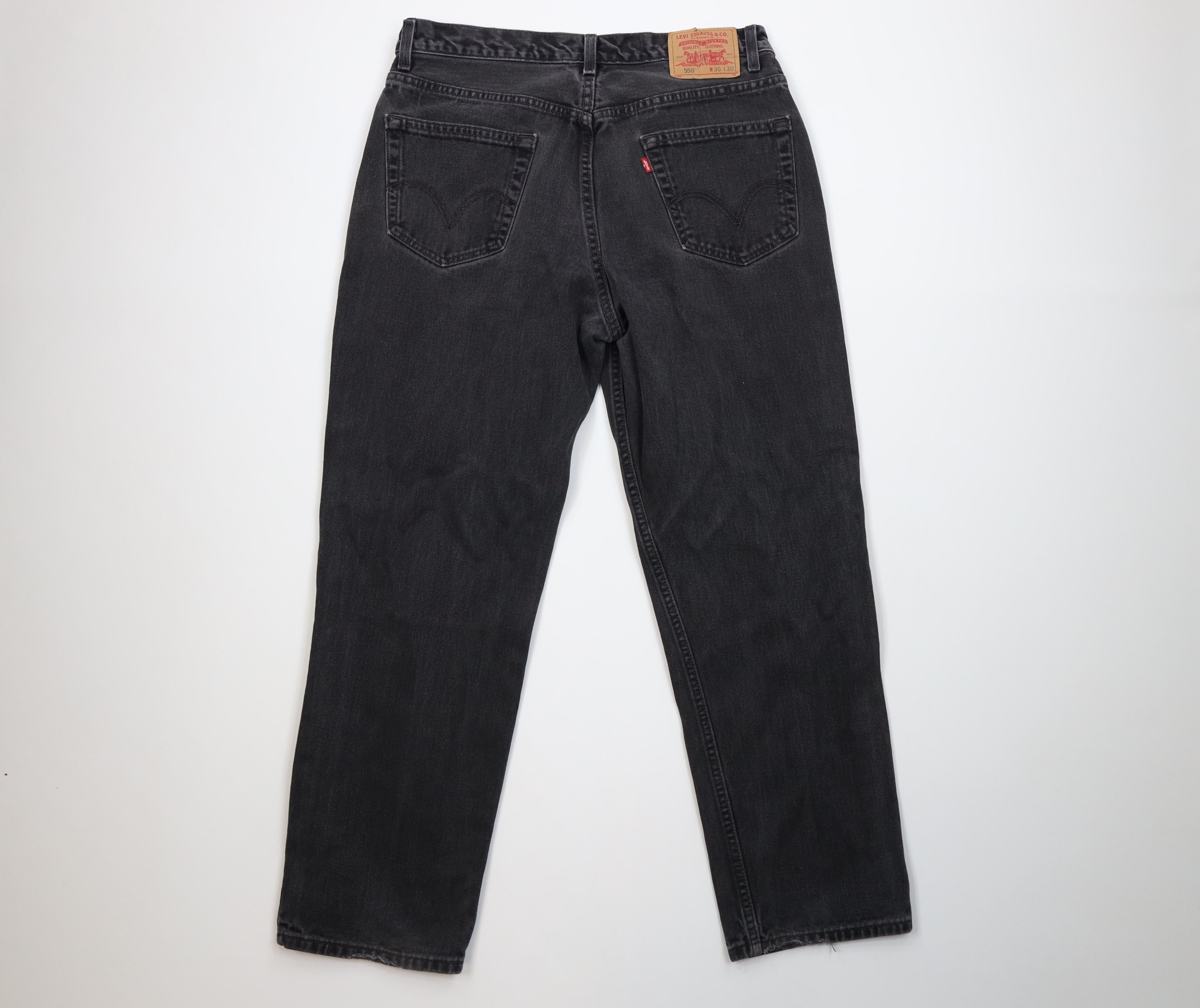 Levi's Vintage Y2K 2003 Levis 550 Relaxed Fit Denim Jeans Black Size US 36 / EU 52 - 8 Thumbnail