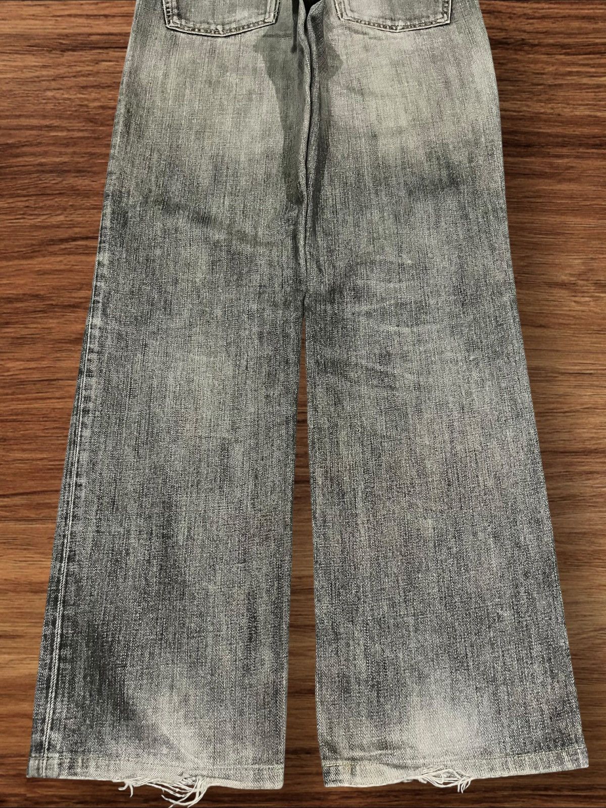 Japanese Brand × Jun Takahashi × Uniqlo Vintage Japanese Brand Uniqlo Rusty Grey Washed Frayed Jeans Size US 28 / EU 44 - 8 Thumbnail