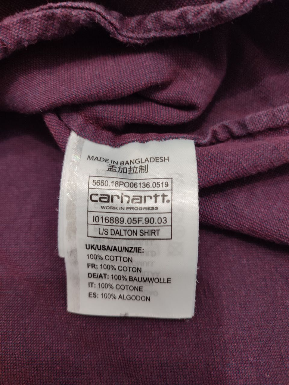 Carhartt Carhartt WIP regular work shirt burgundy colorful M size Size US M / EU 48-50 / 2 - 13 Thumbnail