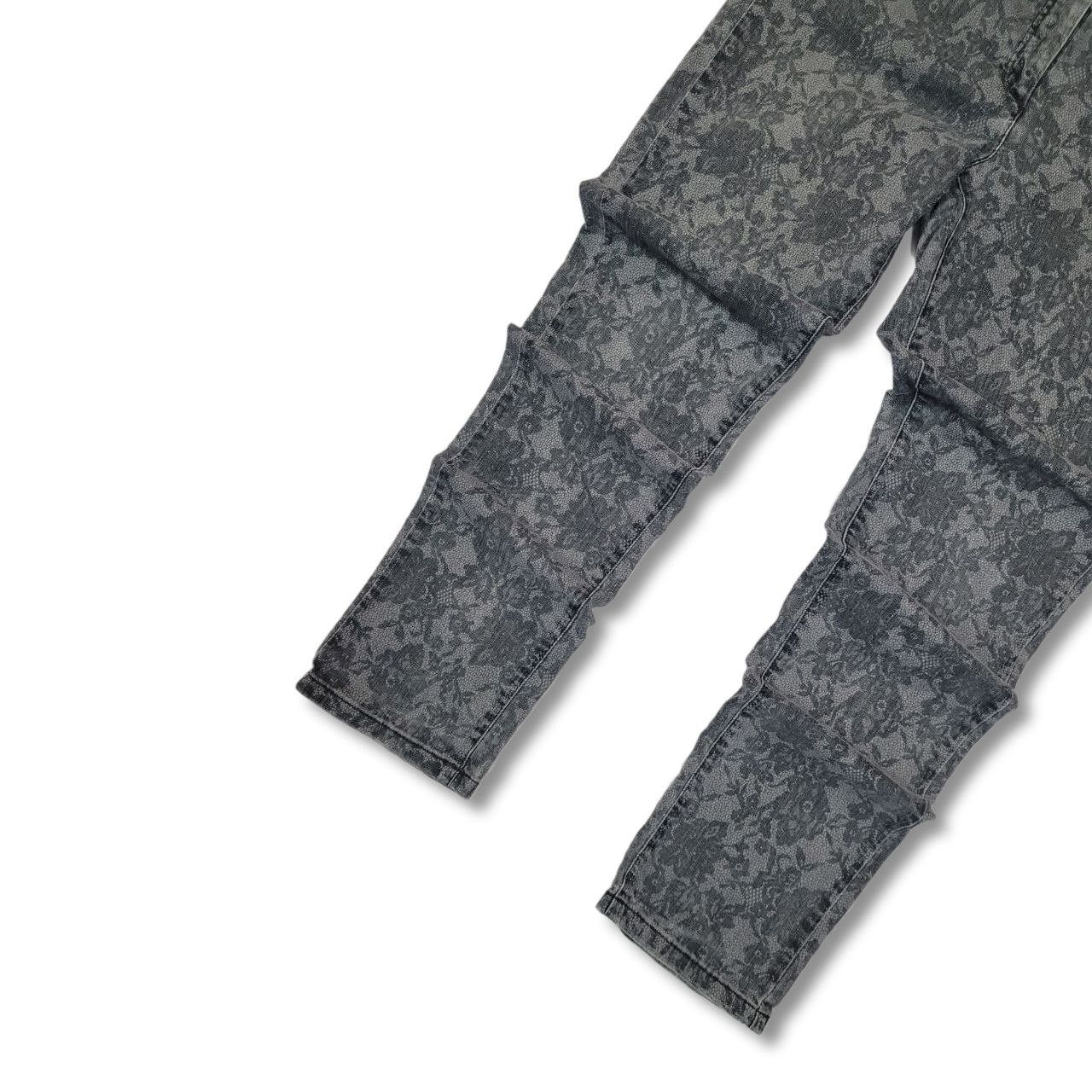 Japanese Brand BONITA DENIM Women's Gray Cotton Printed Jeans W34 L30 Size 34" / US 12 / IT 48 - 4 Thumbnail