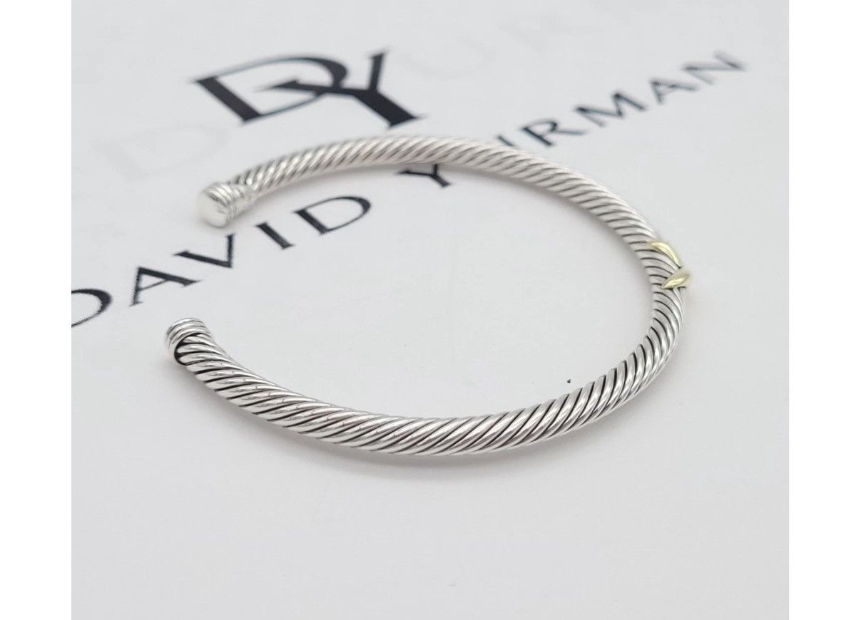 David Yurman David Yurman X18k Classic Cable Bangle 4mm Sz Medium Size ONE SIZE - 3 Thumbnail
