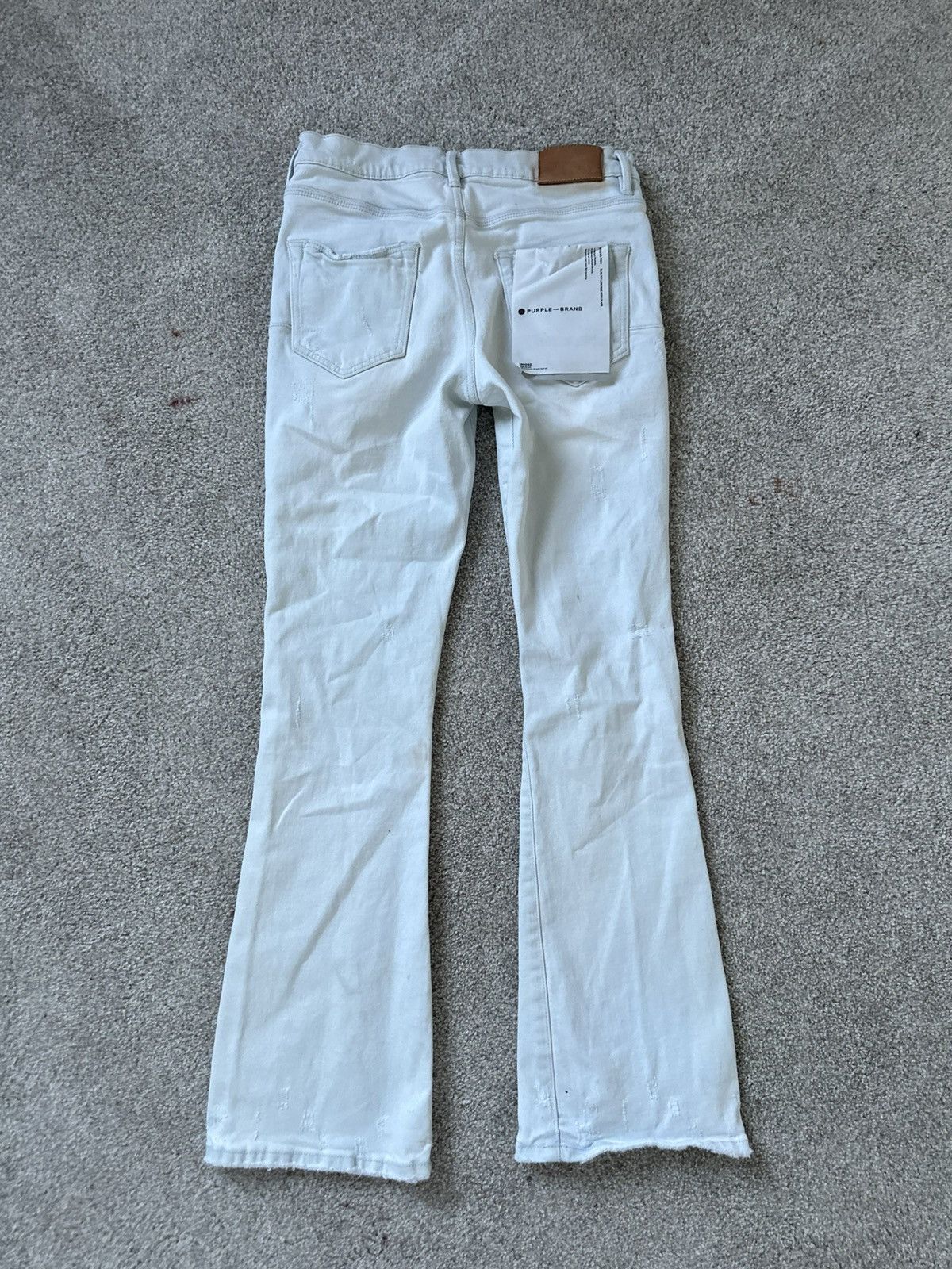 Purple Brand White/Light Blue Flared Denim Size US 30 / EU 46 - 2 Thumbnail