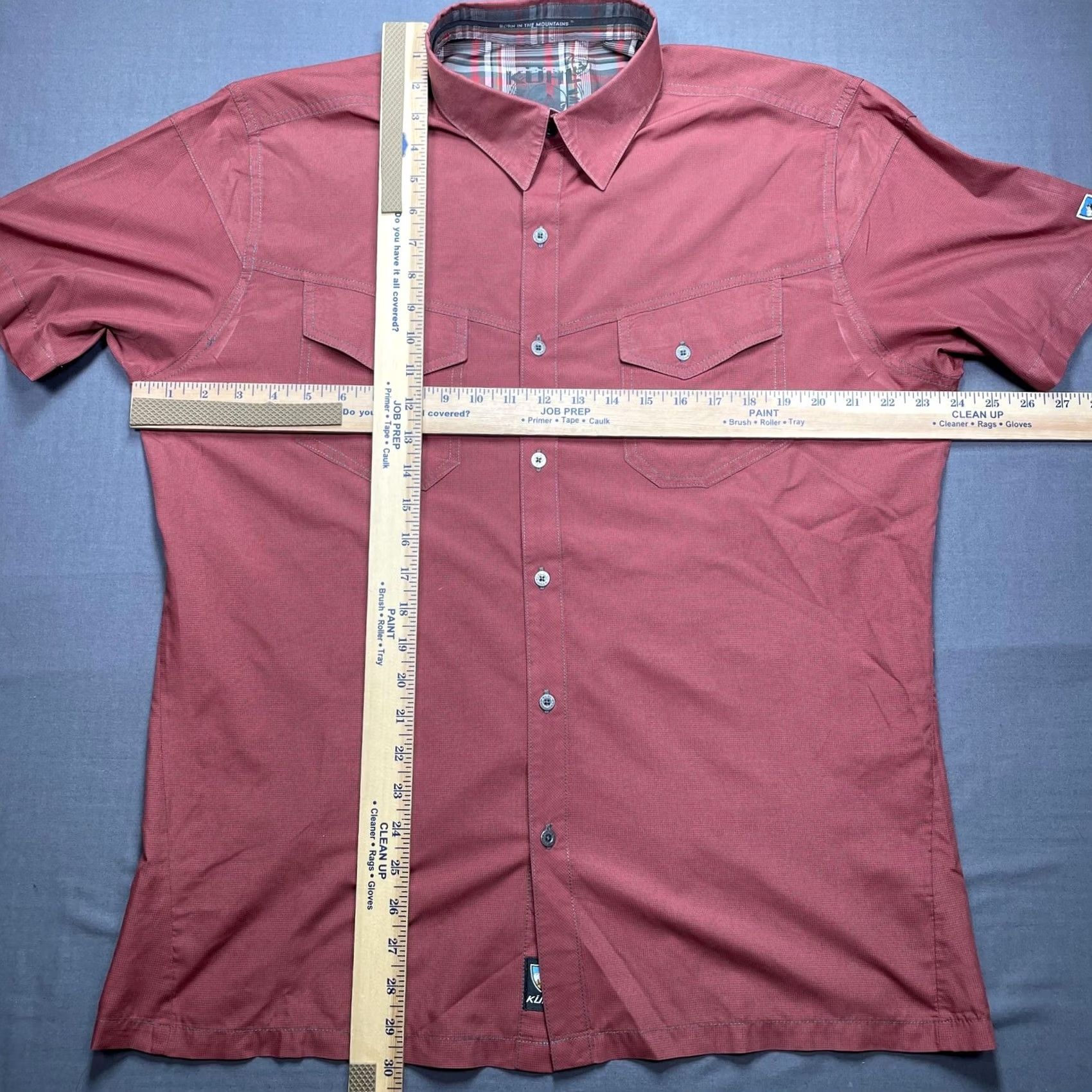 Vintage Kuhl Shirt Mens Large Red Check Short Sleeve Button Up Casual Outdoor Hiking Size US L / EU 52-54 / 3 - 3 Thumbnail