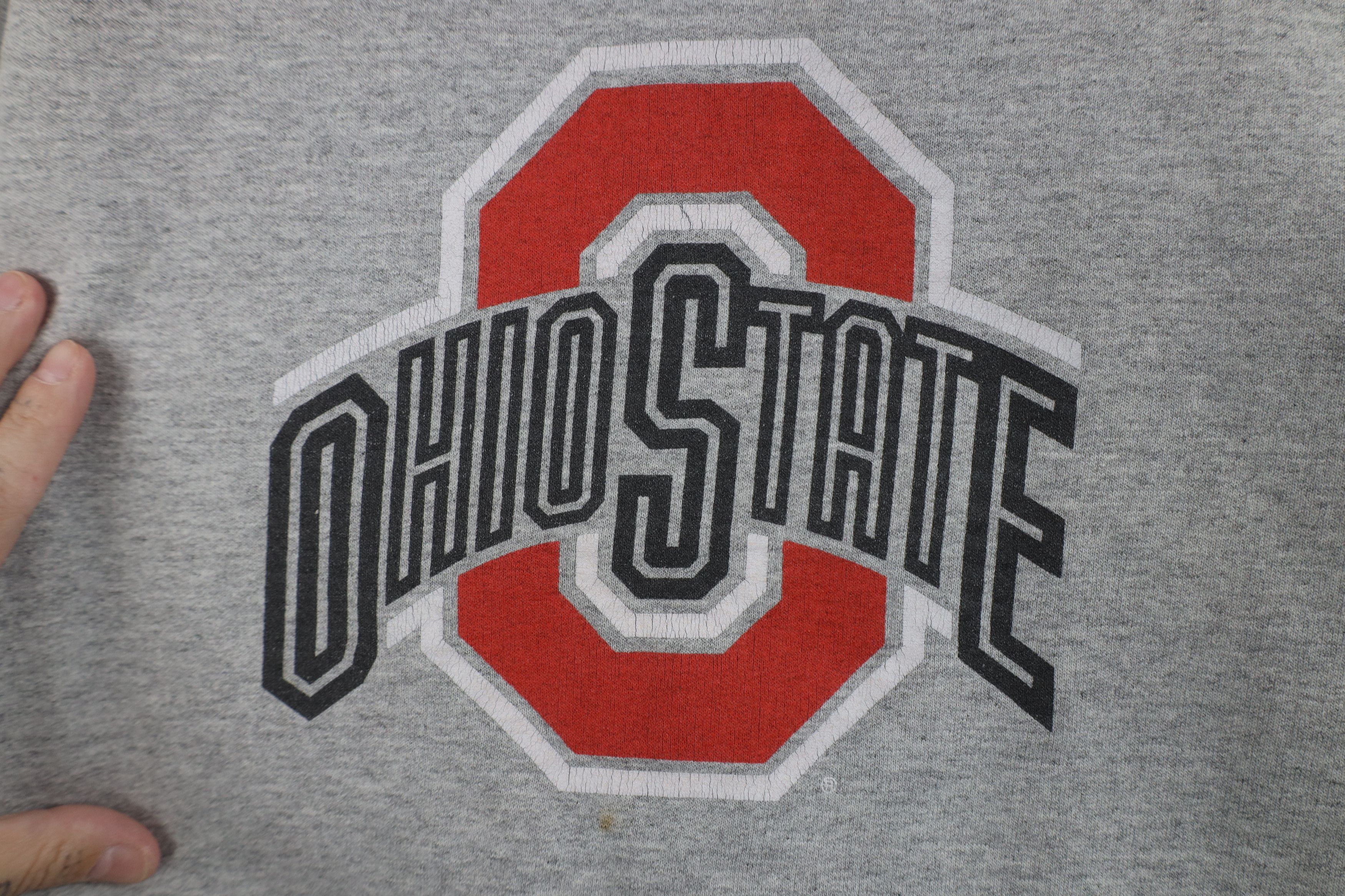 Vintage Vintage 90s Spell Out Ohio State University Sweatshirt Gray Size US S / EU 44-46 / 1 - 4 Thumbnail