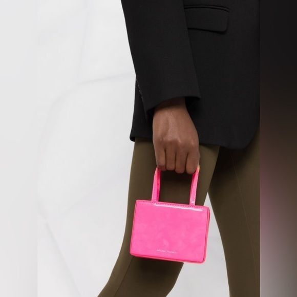 image of Amina Muaddi Super Amini Giorgia Mini Bag in Pink, Women's
