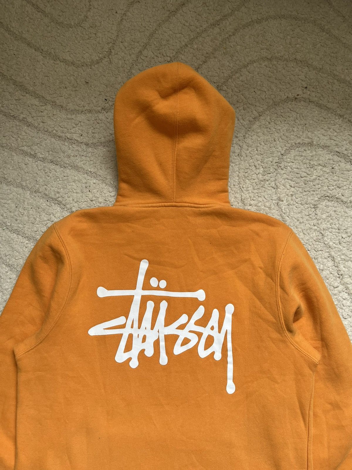 Stussy Stüssy Big Logo Orange Hoodie Size US M / EU 48-50 / 2 - 2 Thumbnail
