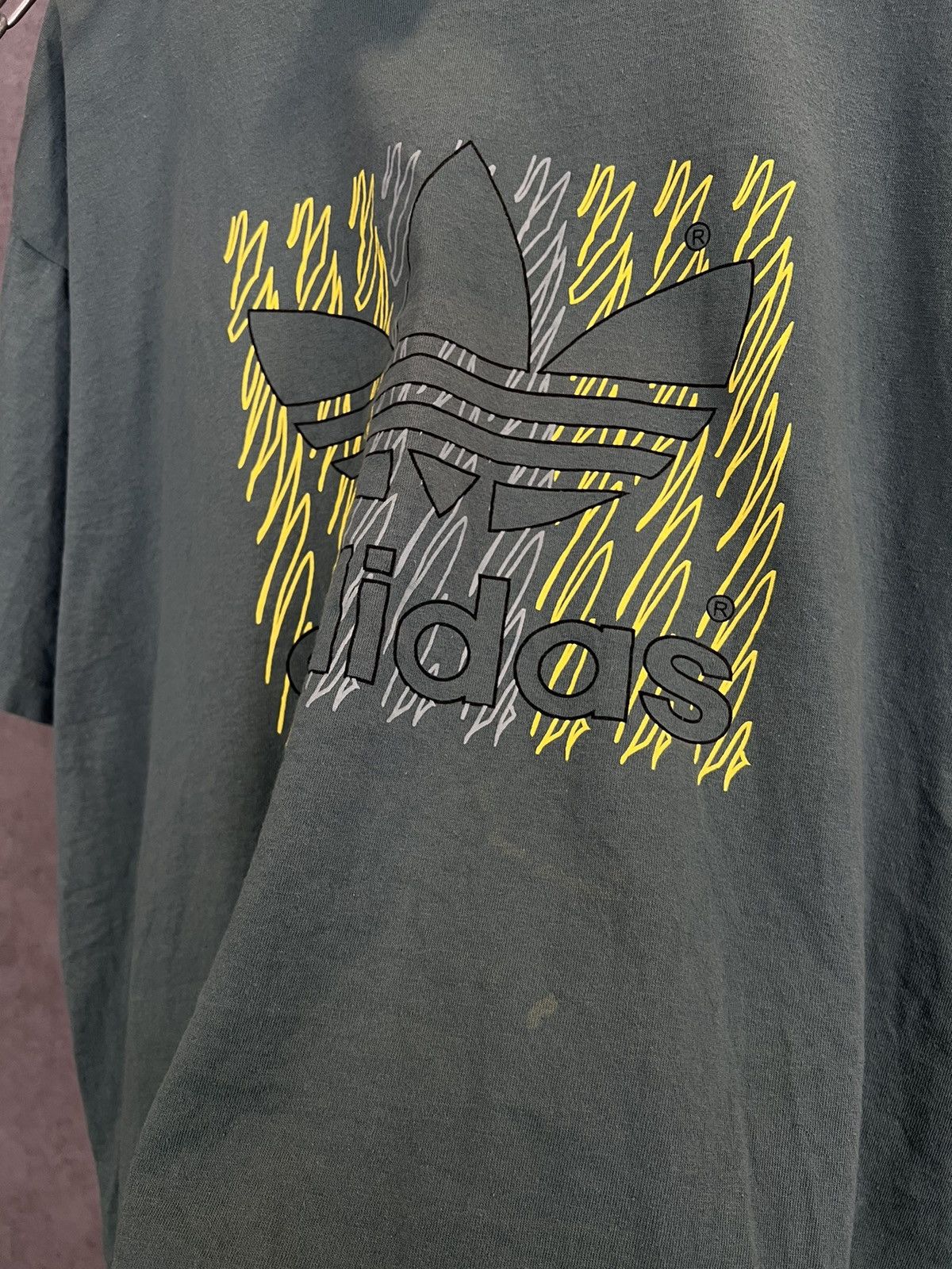 Adidas × Vintage Adidas vintage big center logo single stitch tee Size US XL / EU 56 / 4 - 8 Thumbnail