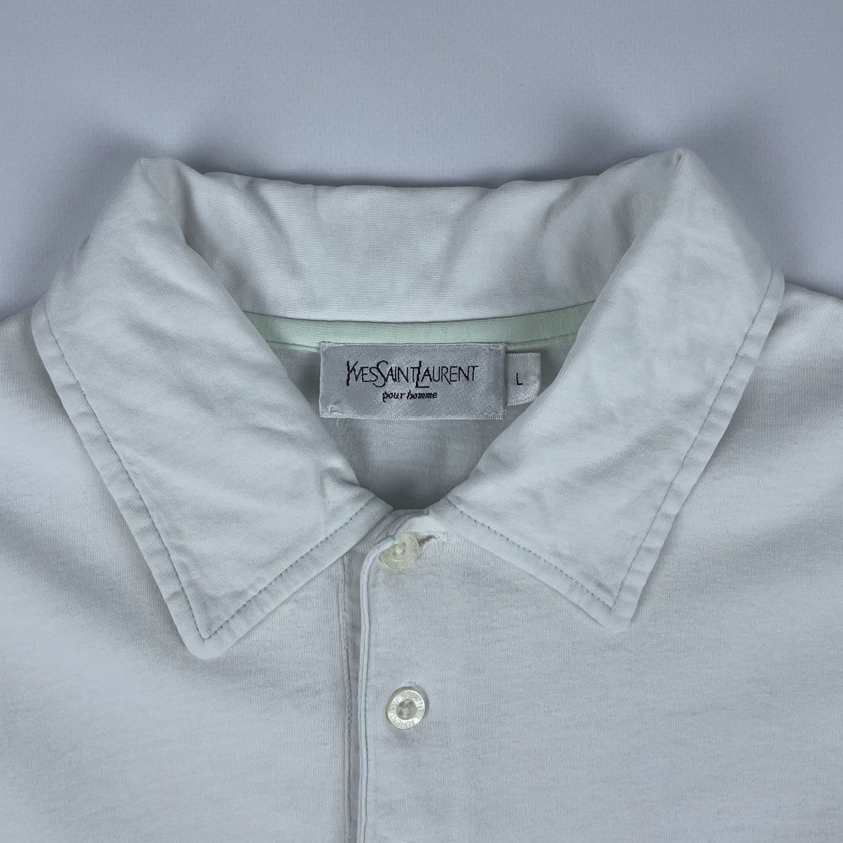 Yves Saint Laurent Vintage Yves Saints Laurent YSL Polo T-shirt Size US L / EU 52-54 / 3 - 4 Thumbnail