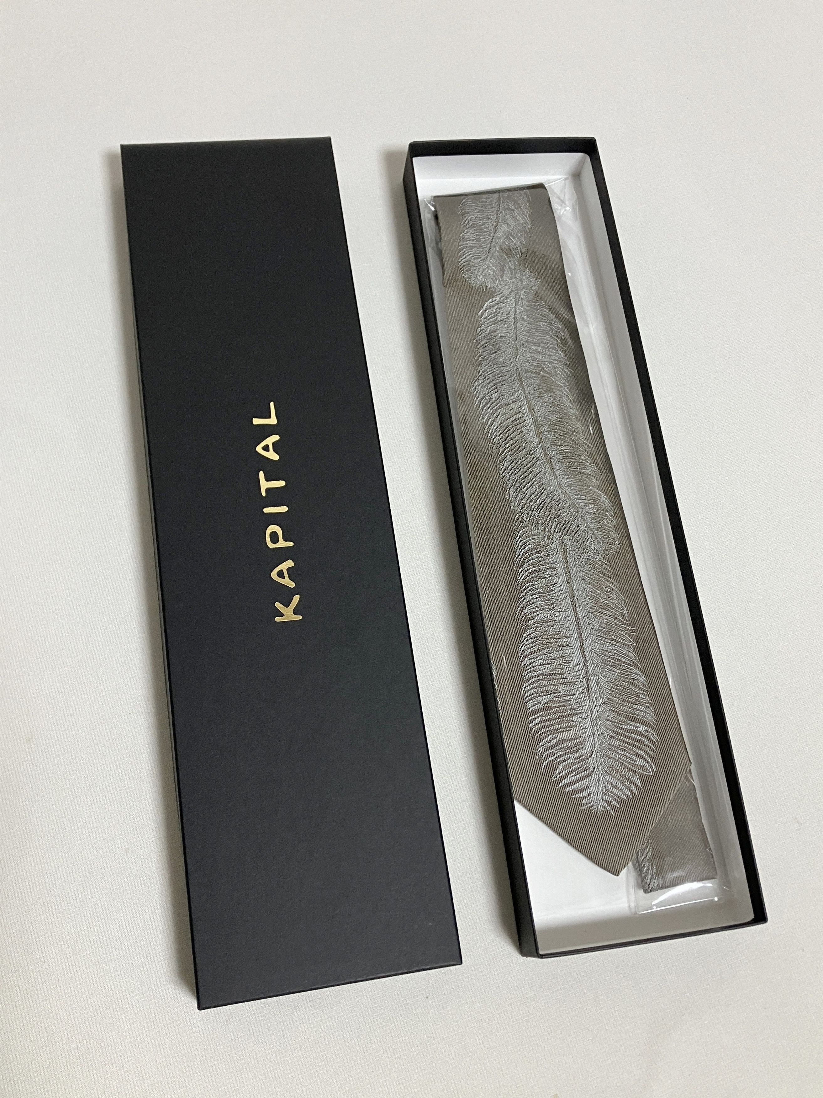 Kapital Kapital Silk Twill feather Tie beige new Size ONE SIZE - 3 Thumbnail