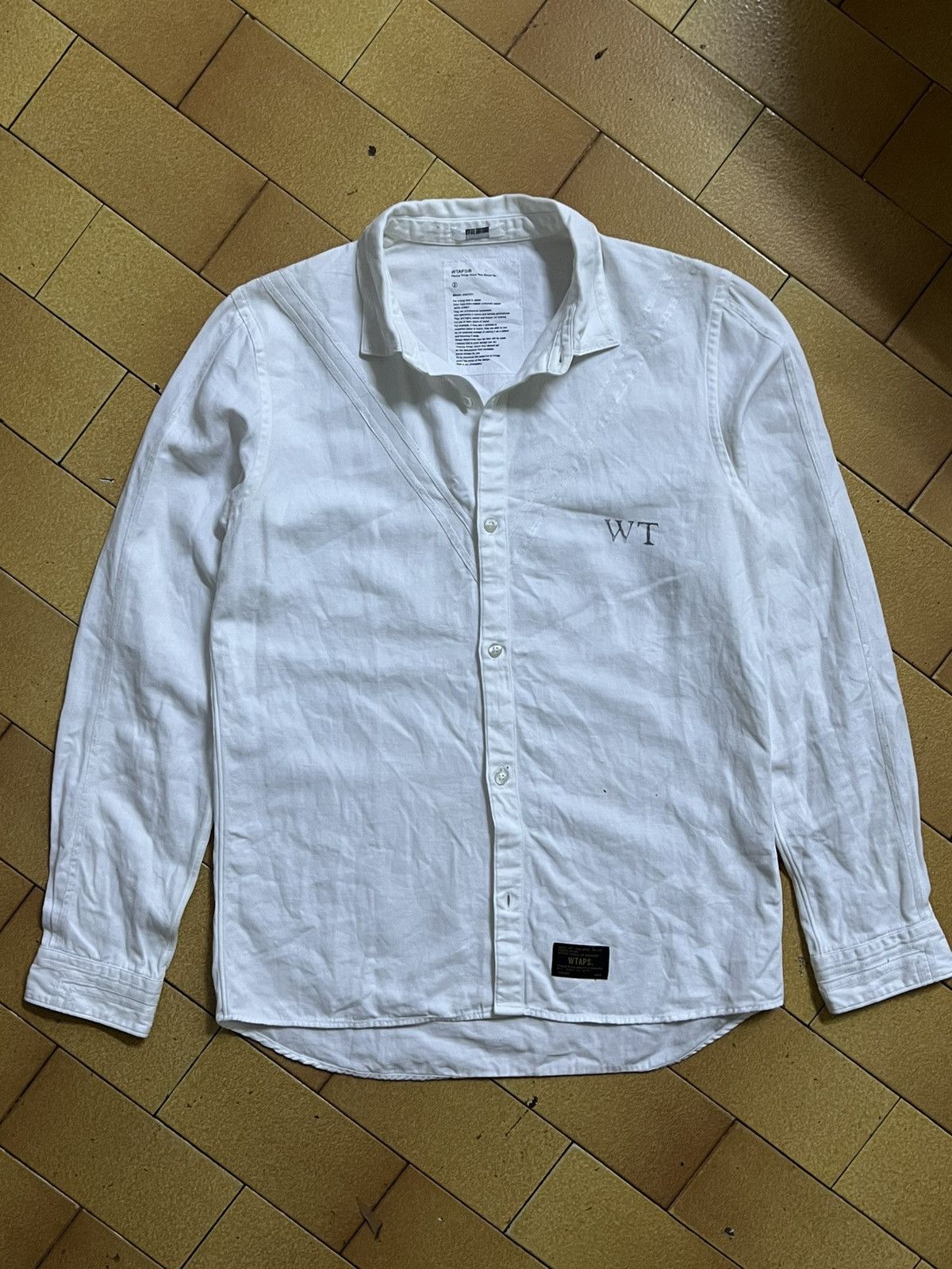 Wtaps WTAPS White Long Sleeve Button Up Shirt Size US M / EU 48-50 / 2 - 1 Thumbnail