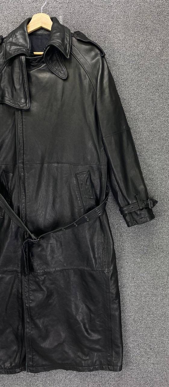 Jean Paul Gaultier × Vintage Vintage Jean Paul Gaultier Trench Coat Long Leather Jacket Size XL / US 12-14 / IT 48-50 - 4 Thumbnail