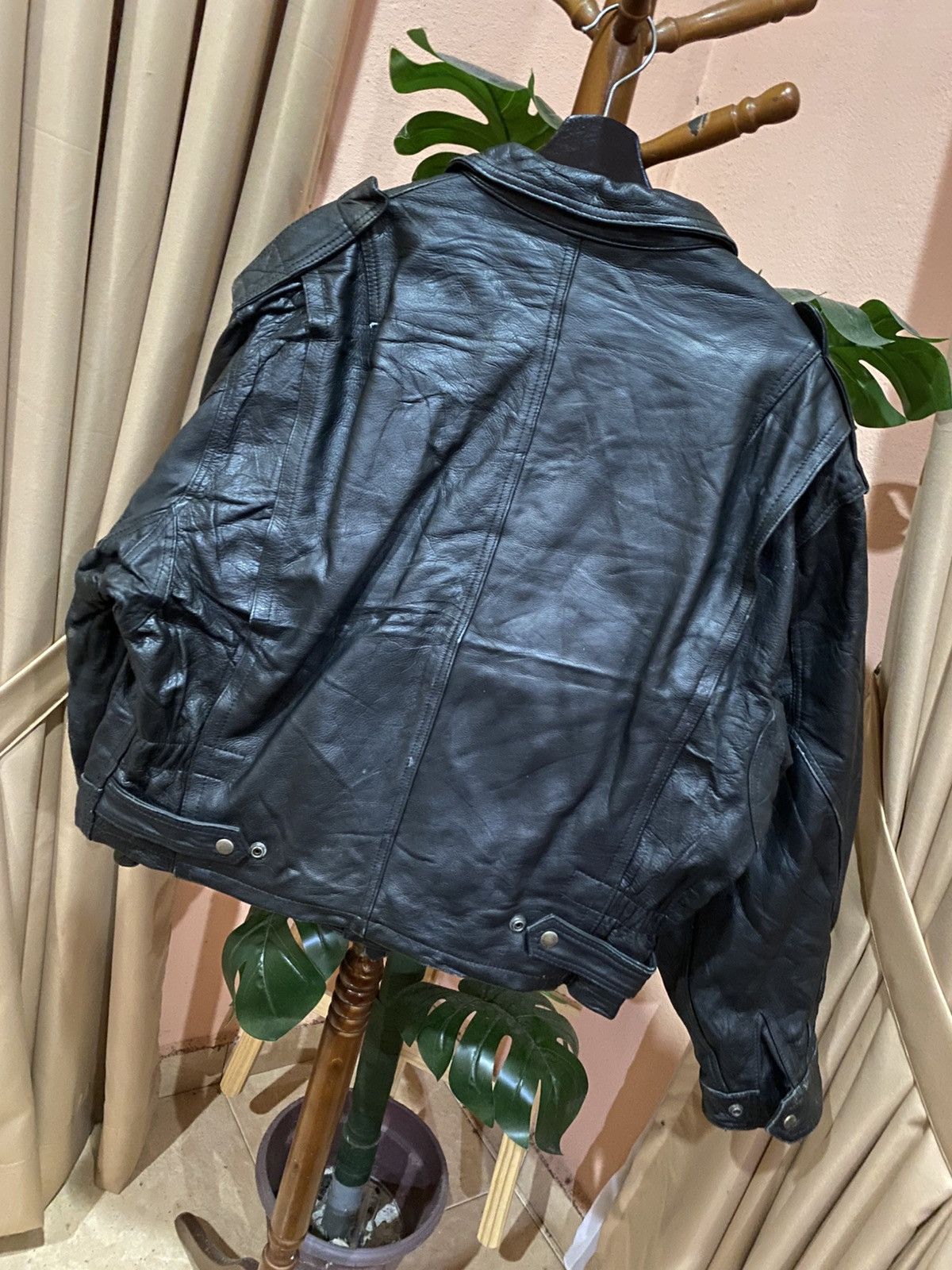 Other Vintage Ghezzi Aero Wear Black Leather Blouson Jacket Size US L / EU 52-54 / 3 - 10 Thumbnail