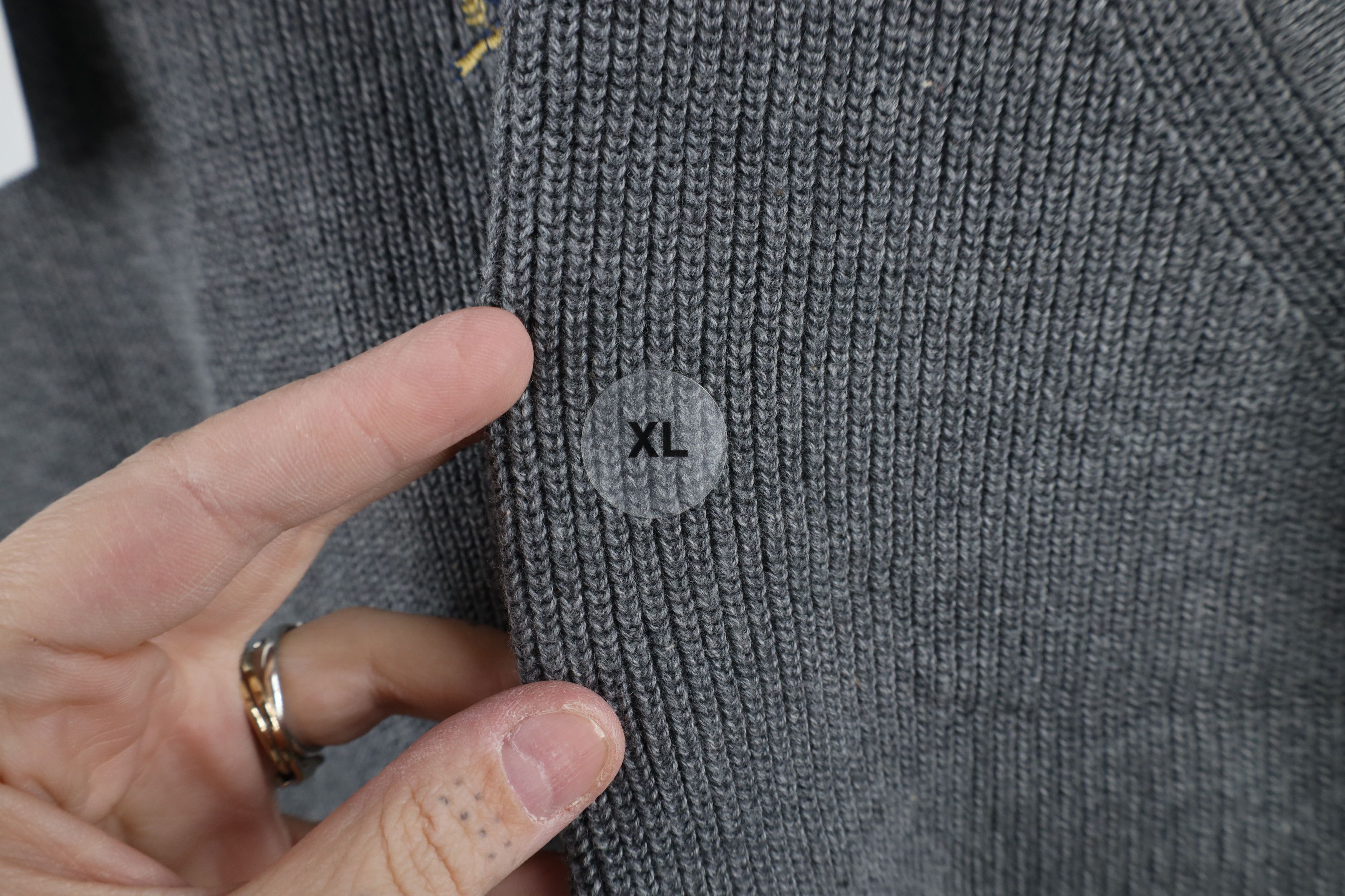 Tommy Hilfiger × Vintage Deadstock Vintage 90s Tommy Hilfiger Knit Sweater Vest Gray Size US XL / EU 56 / 4 - 5 Thumbnail