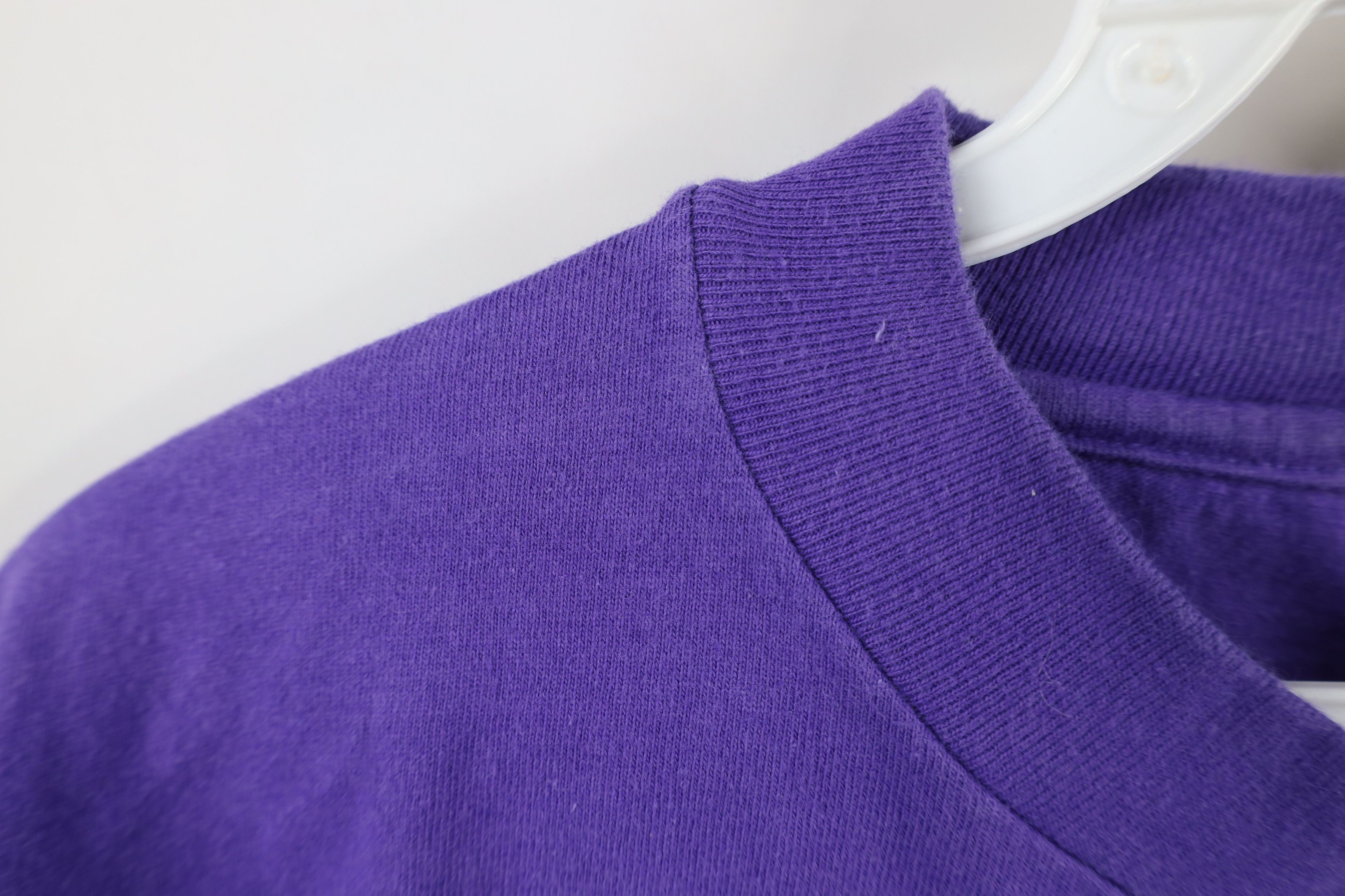 Hanes × Vintage Vintage 90s Hanes Beefy Short Sleeve T-Shirt Purple Cotton Size US L / EU 52-54 / 3 - 6 Thumbnail