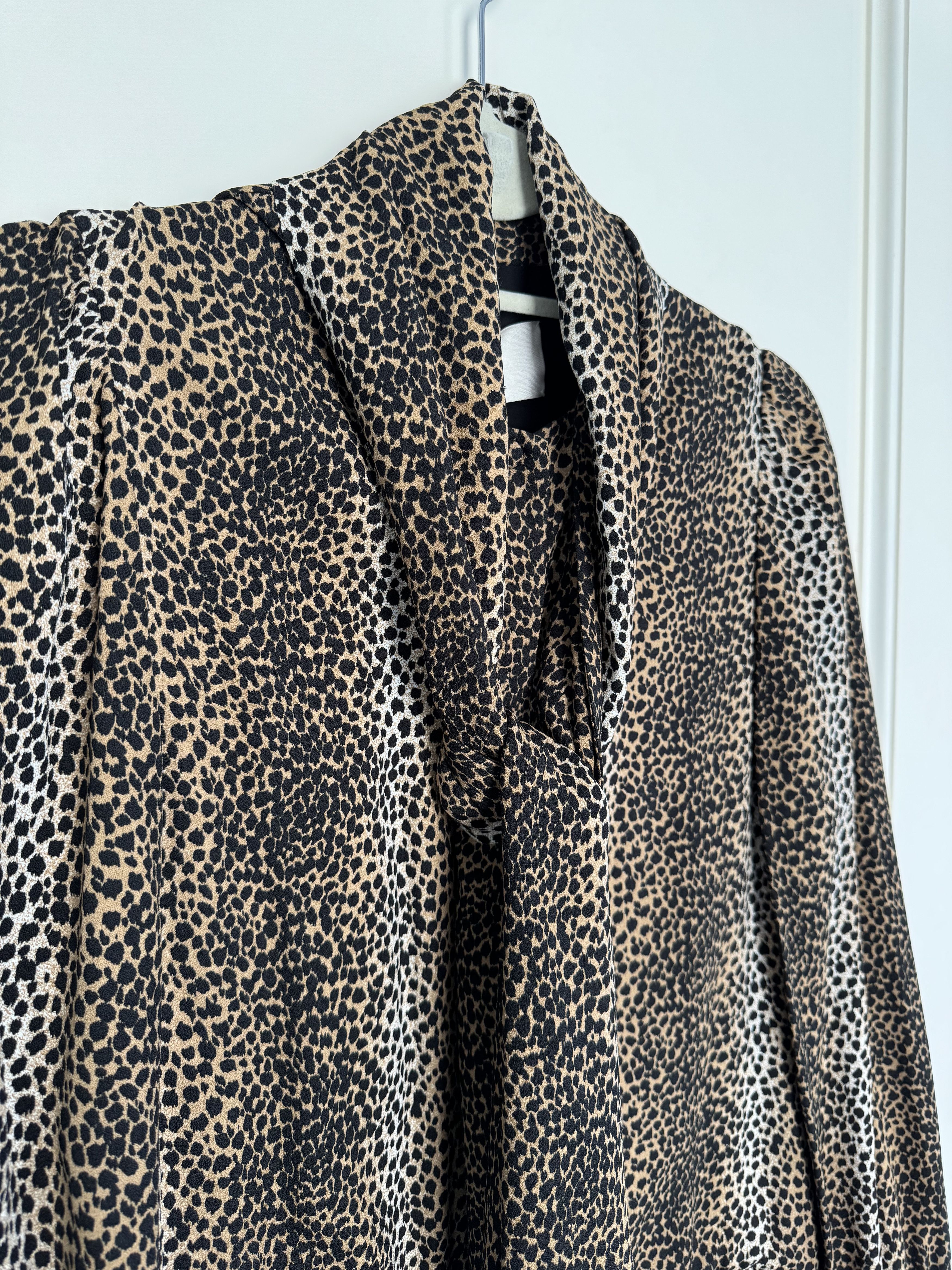 Celine Celine Leopard Print Midi Dress Size S / US 4 / IT 40 - 4 Thumbnail