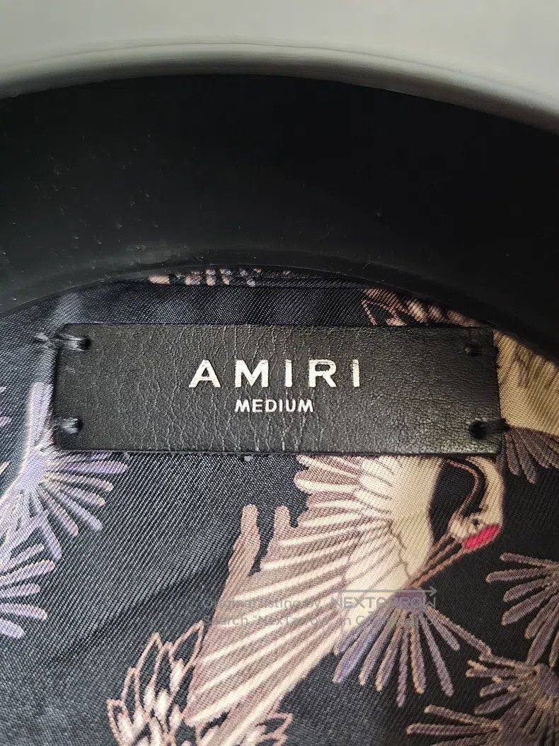 Amiri Amiri Crane Printed Silk Short Sleeve Shirt Size US M / EU 48-50 / 2 - 4 Thumbnail