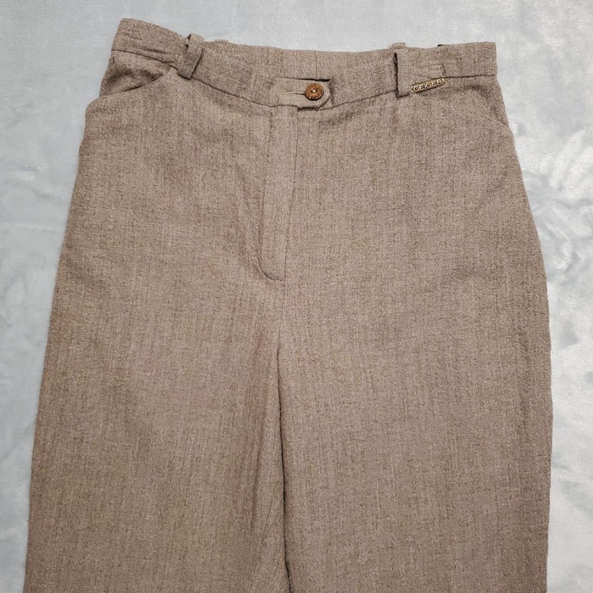 Vintage VINTAGE Geiger Pants Womens 29x29 Brown 90% Wool Classic Made in Australia Wool, Wool Blend Bottoms Casual Pockets Zip Ankle 30 Womens Size 30" / US 8 / IT 44 - 3 Thumbnail