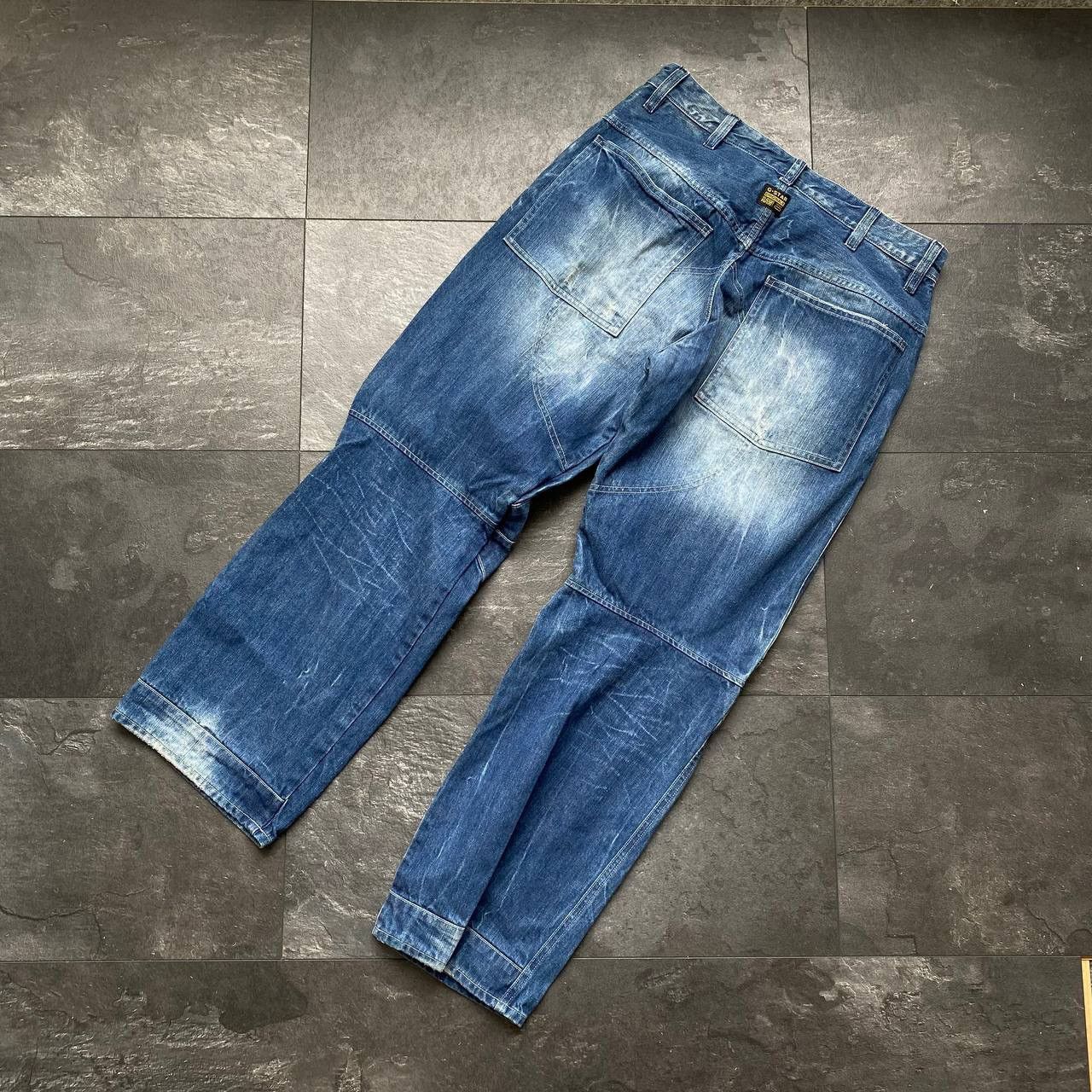 G-Star × Vintage Rare g star raw double knit blue denim jeans Size US 34 / EU 50 - 1 Thumbnail