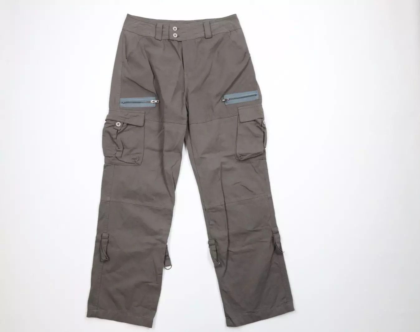 Vintage Vintage 90s Streetwear Baggy Strap Goth Cargo Pants Gray Size 29" - 1 Thumbnail
