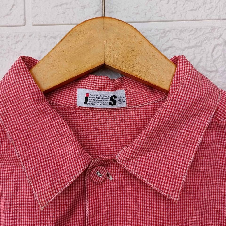 Issey Miyake 80s Issey Miyake Double Pocket Pink Plaid Long Sleeve Shirt Size US L / EU 52-54 / 3 - 5 Thumbnail