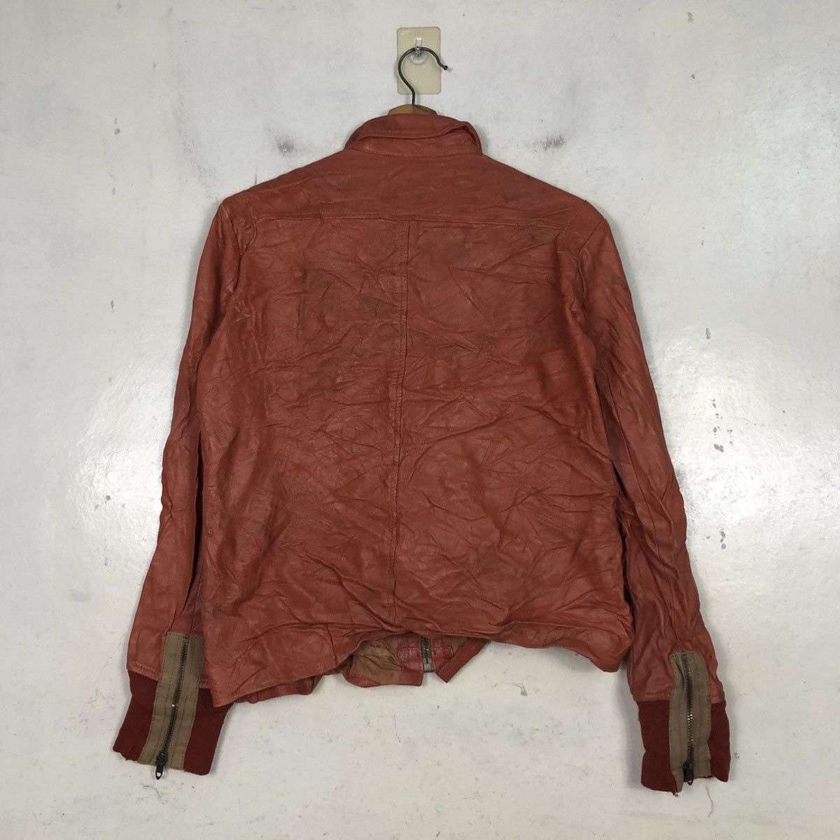 Issey Miyake 📌Vintage Biker Leather Jacket Design Works Japan Size US M / EU 48-50 / 2 - 10 Thumbnail
