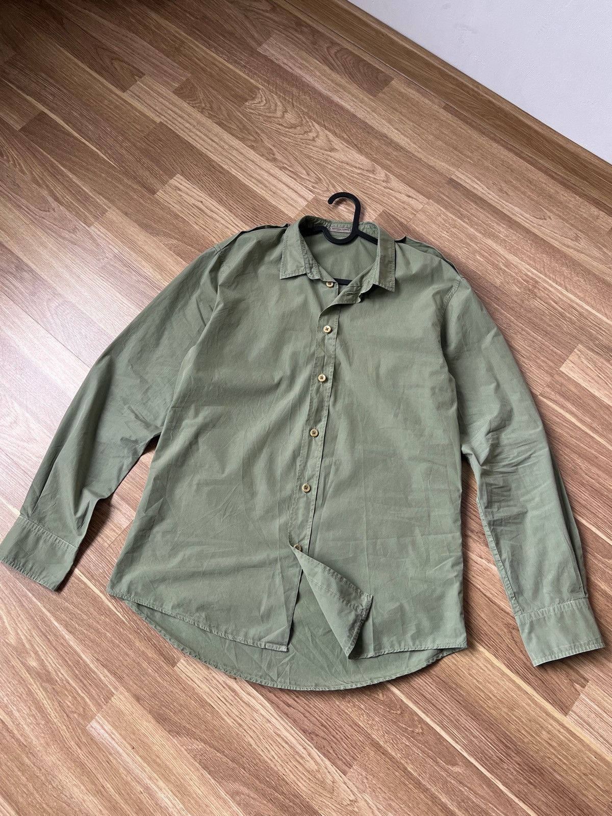 Bottega Veneta Bottega Veneta Men’s Cotton Green Shirt Size48 Made In Italy Size US M / EU 48-50 / 2 - 3 Thumbnail